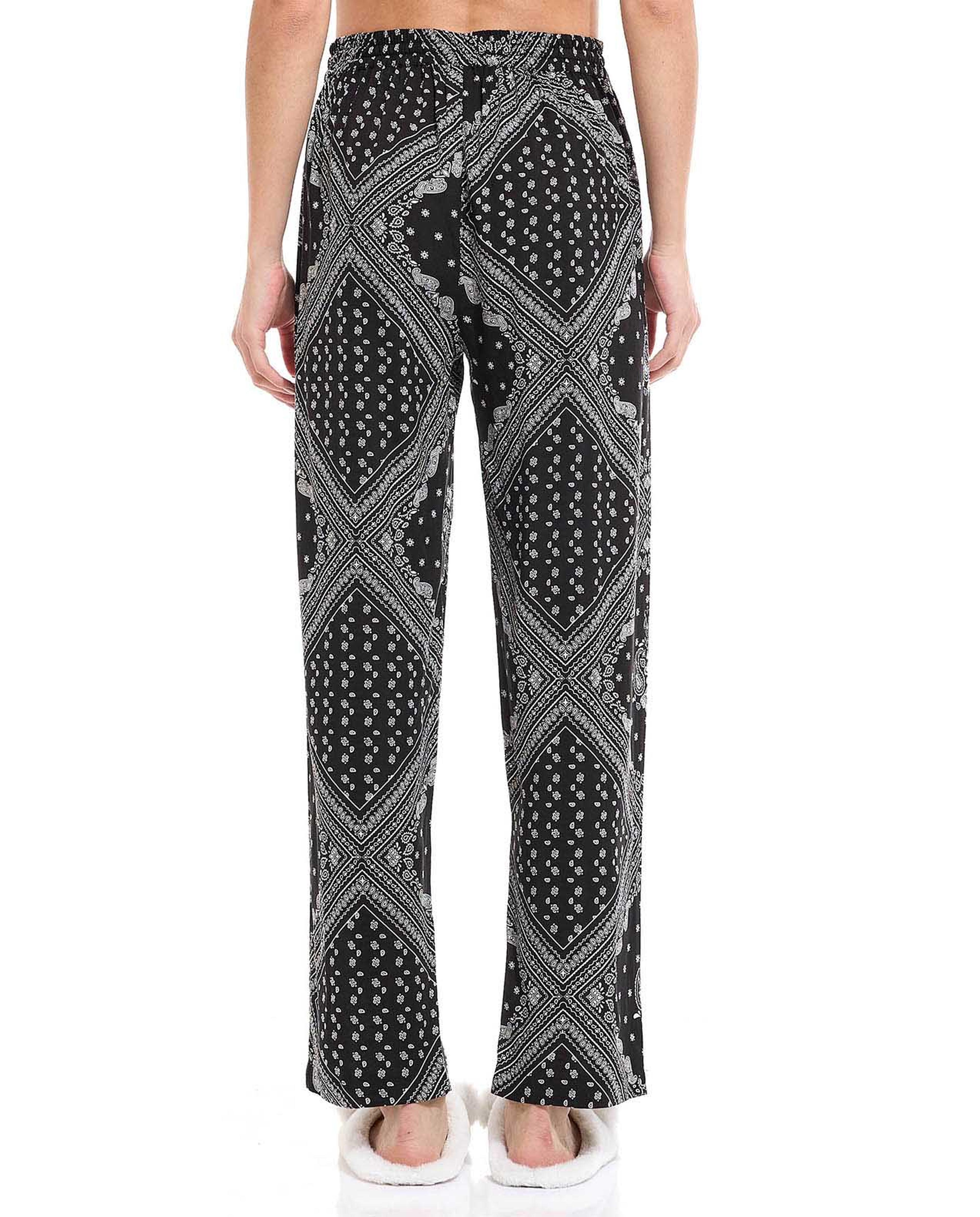 Printed Lounge Pants with Drawstring Waist