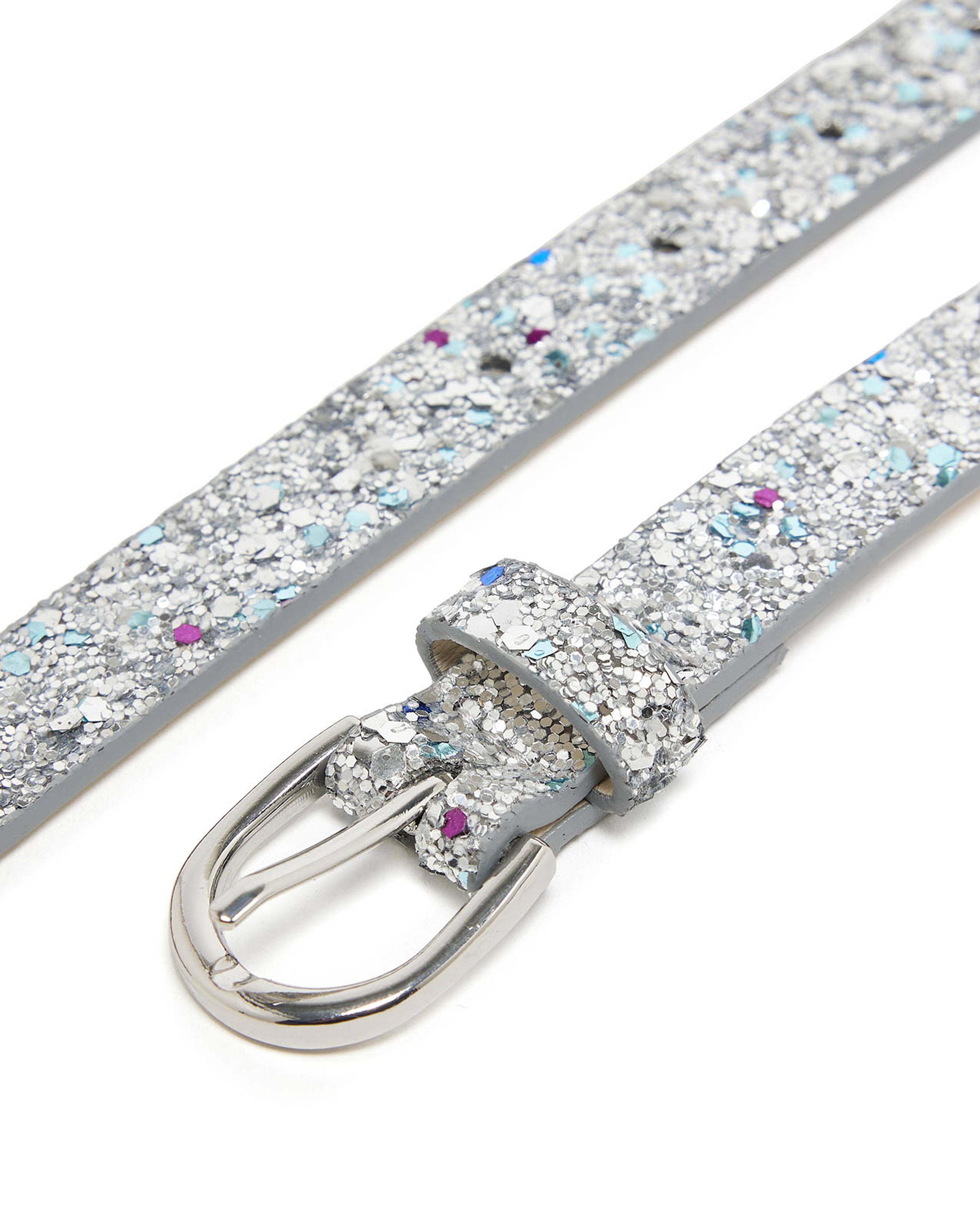 حزام لامع بإبزيم - قطعتين