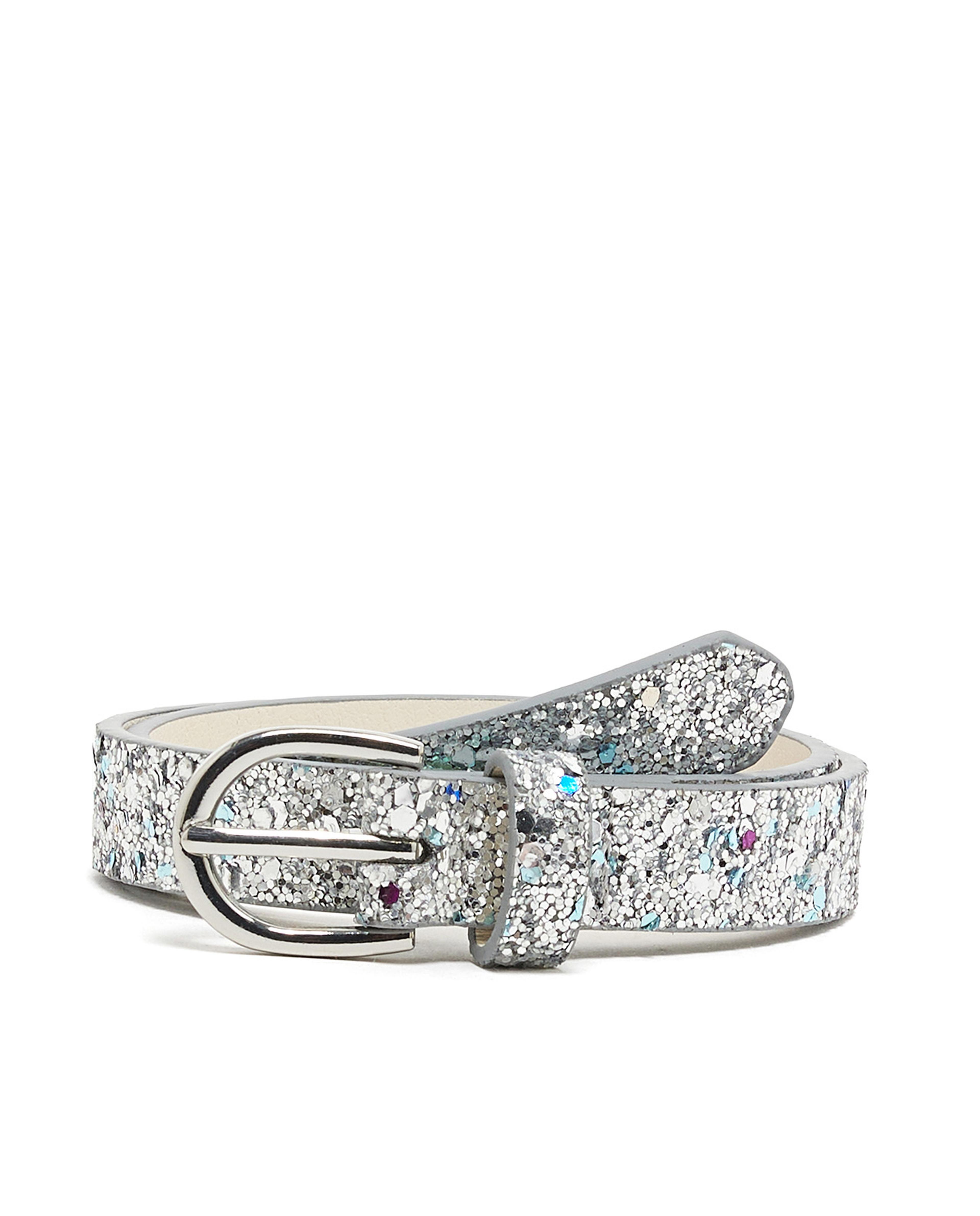 حزام لامع بإبزيم - قطعتين