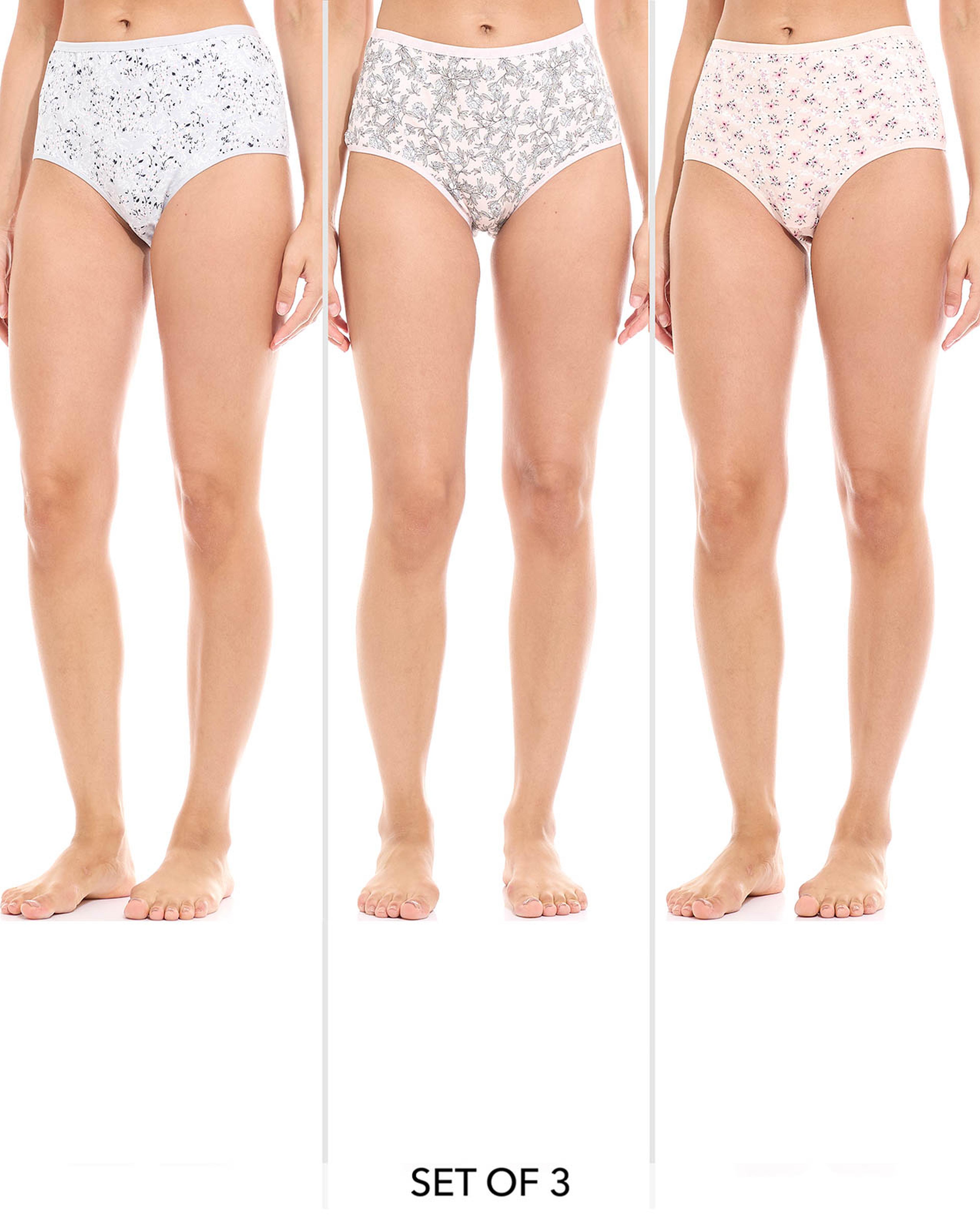 سروال داخلي بطبعة - 3 قطع