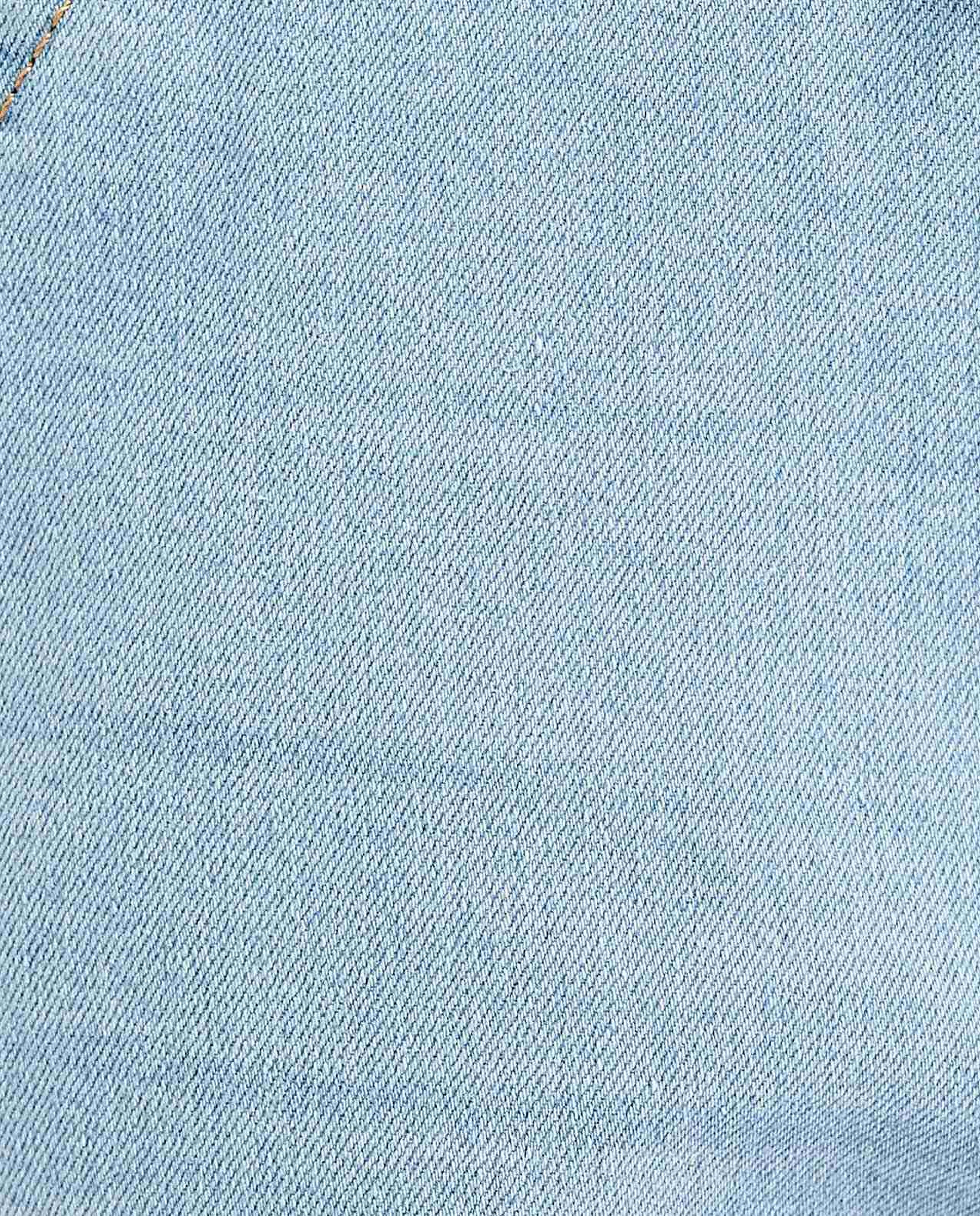 Faded Denim Shorts with Drawstring Waist