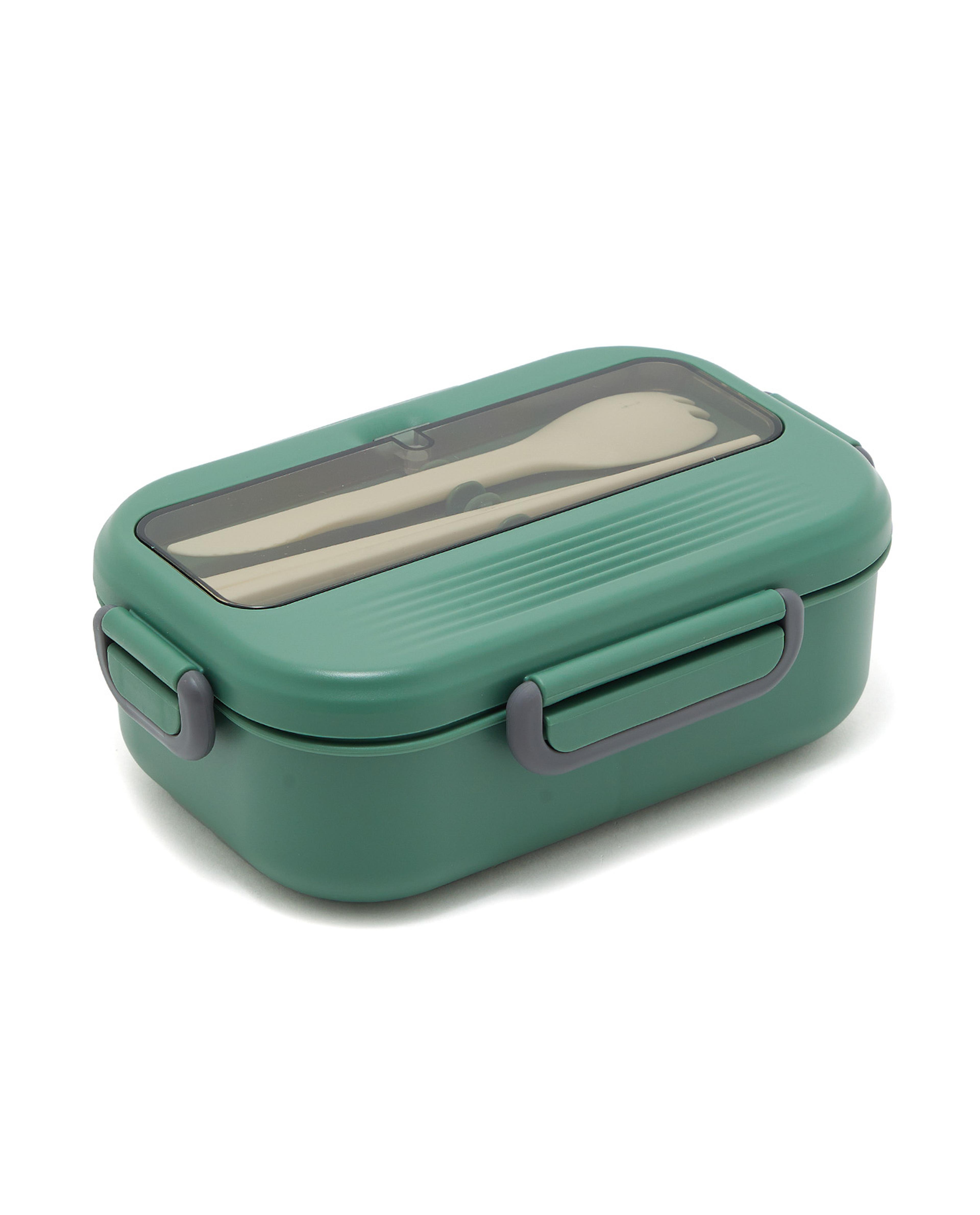 صندوق غداء بينتو مع أدوات المائدة