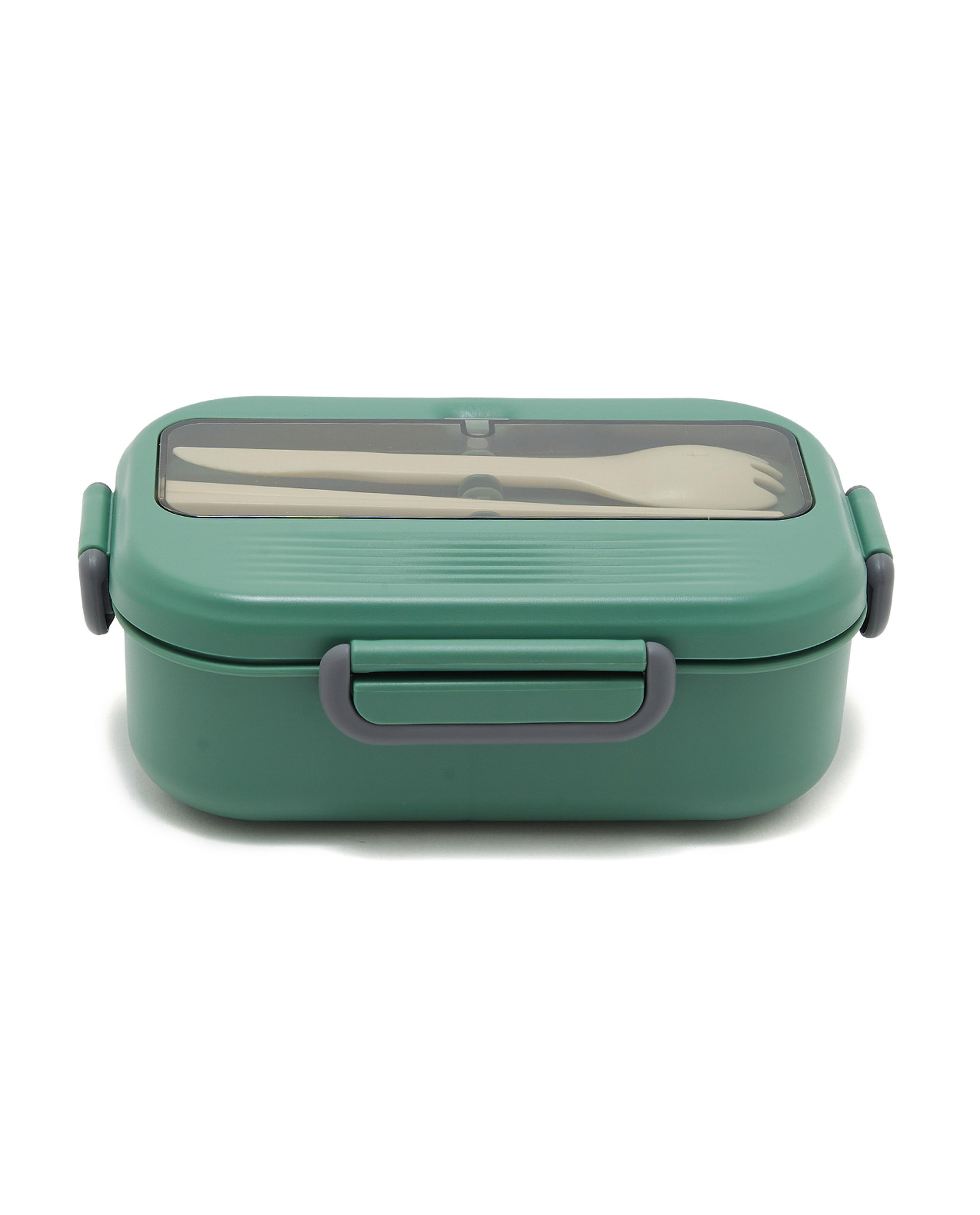 صندوق غداء بينتو مع أدوات المائدة