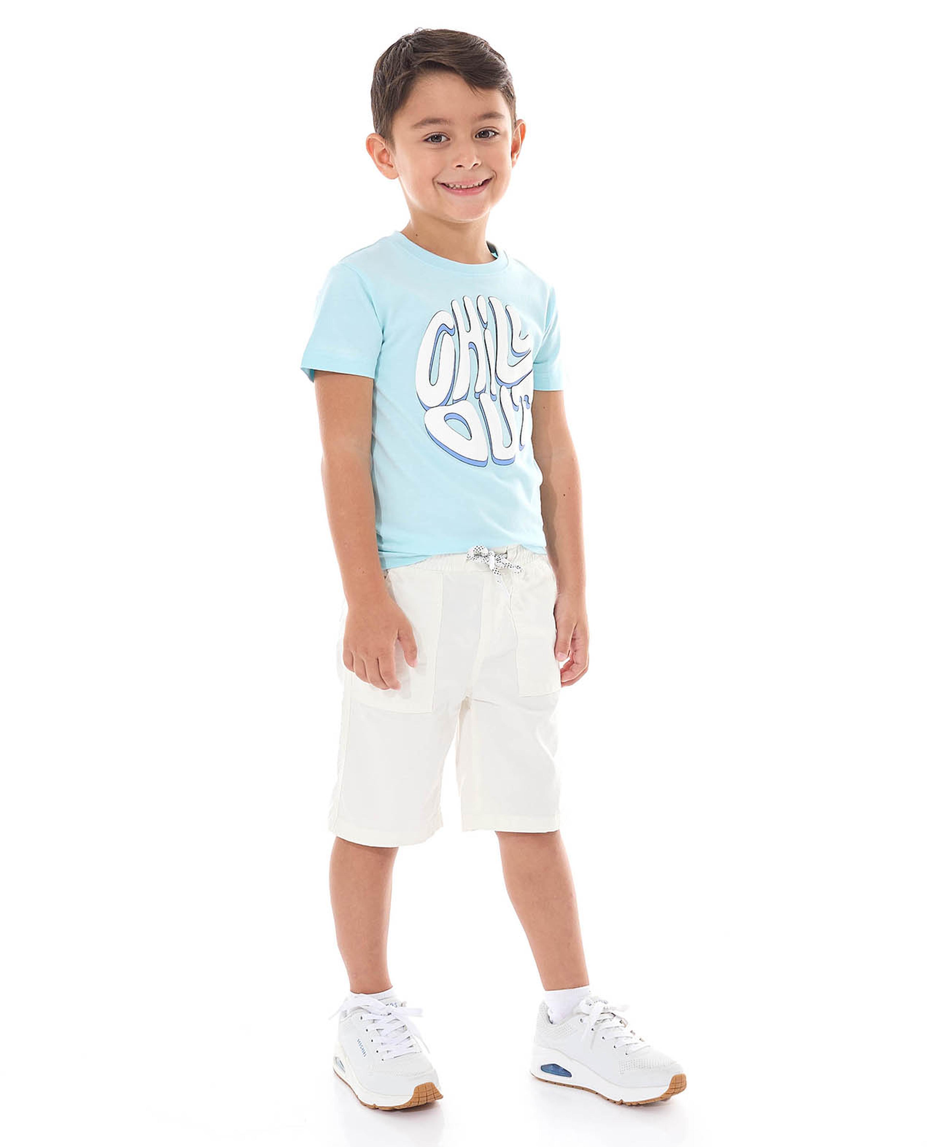 Solid Shorts with Drawstring Waist