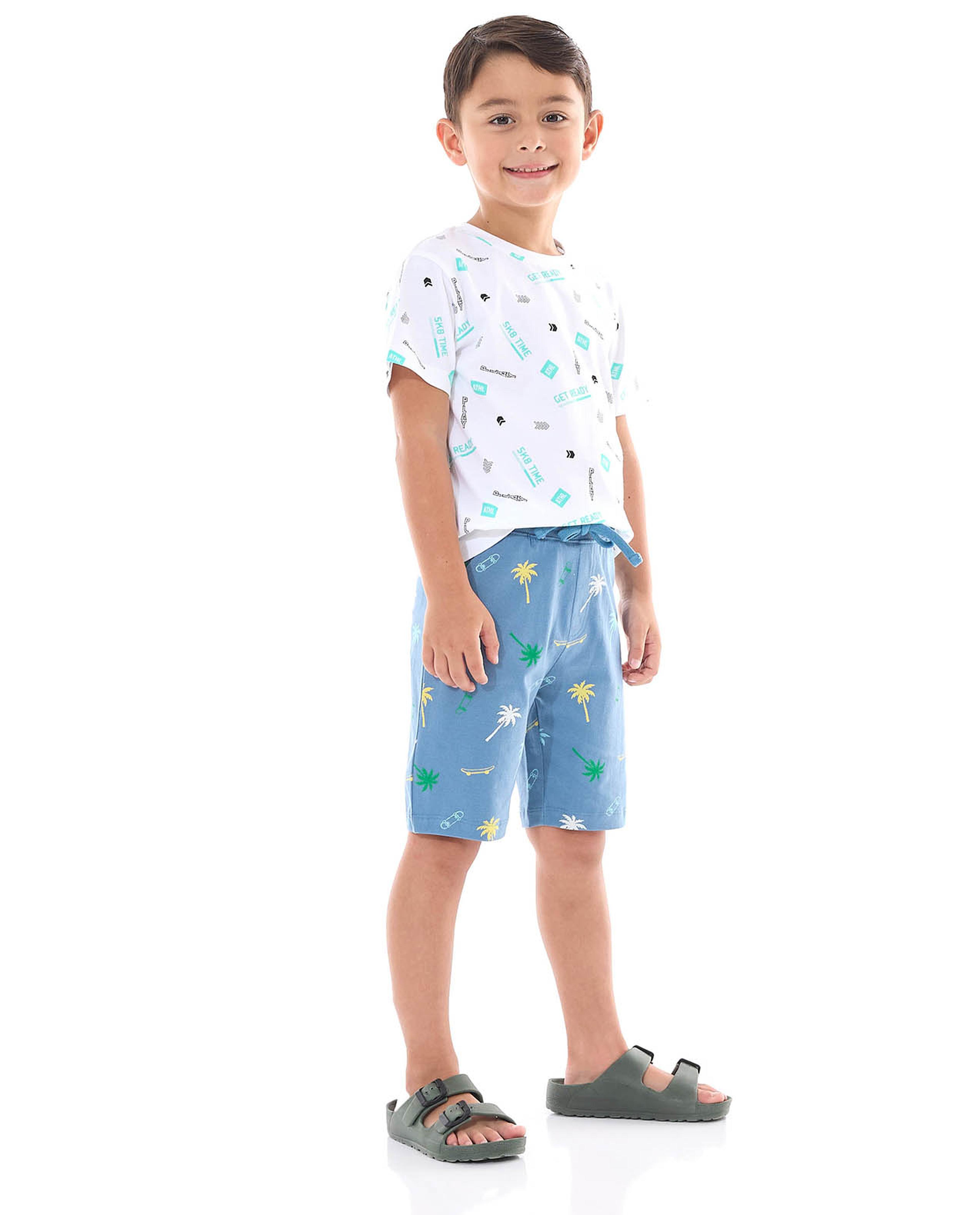 2 Pack Printed Shorts with Drawstring Waist