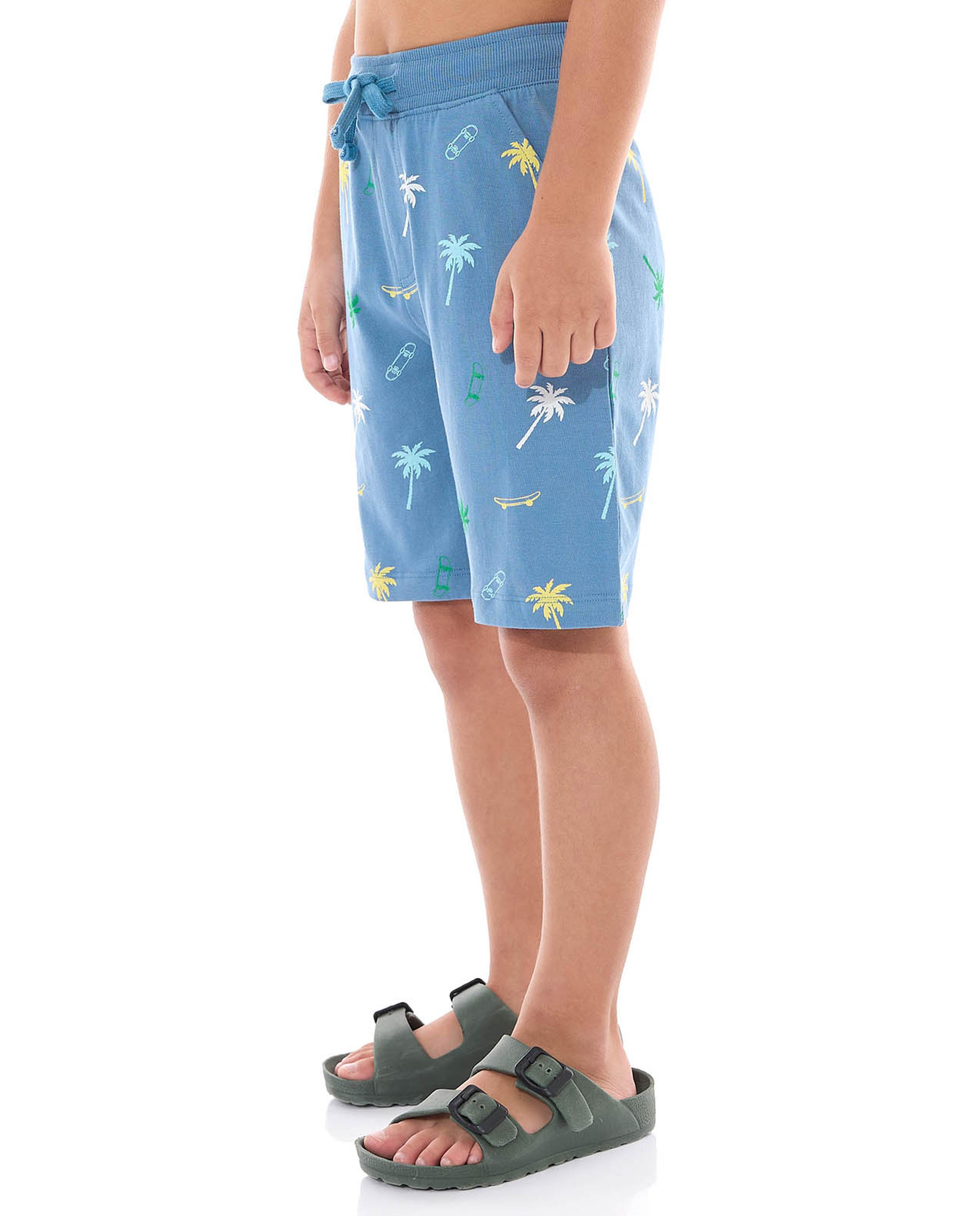 2 Pack Printed Shorts with Drawstring Waist