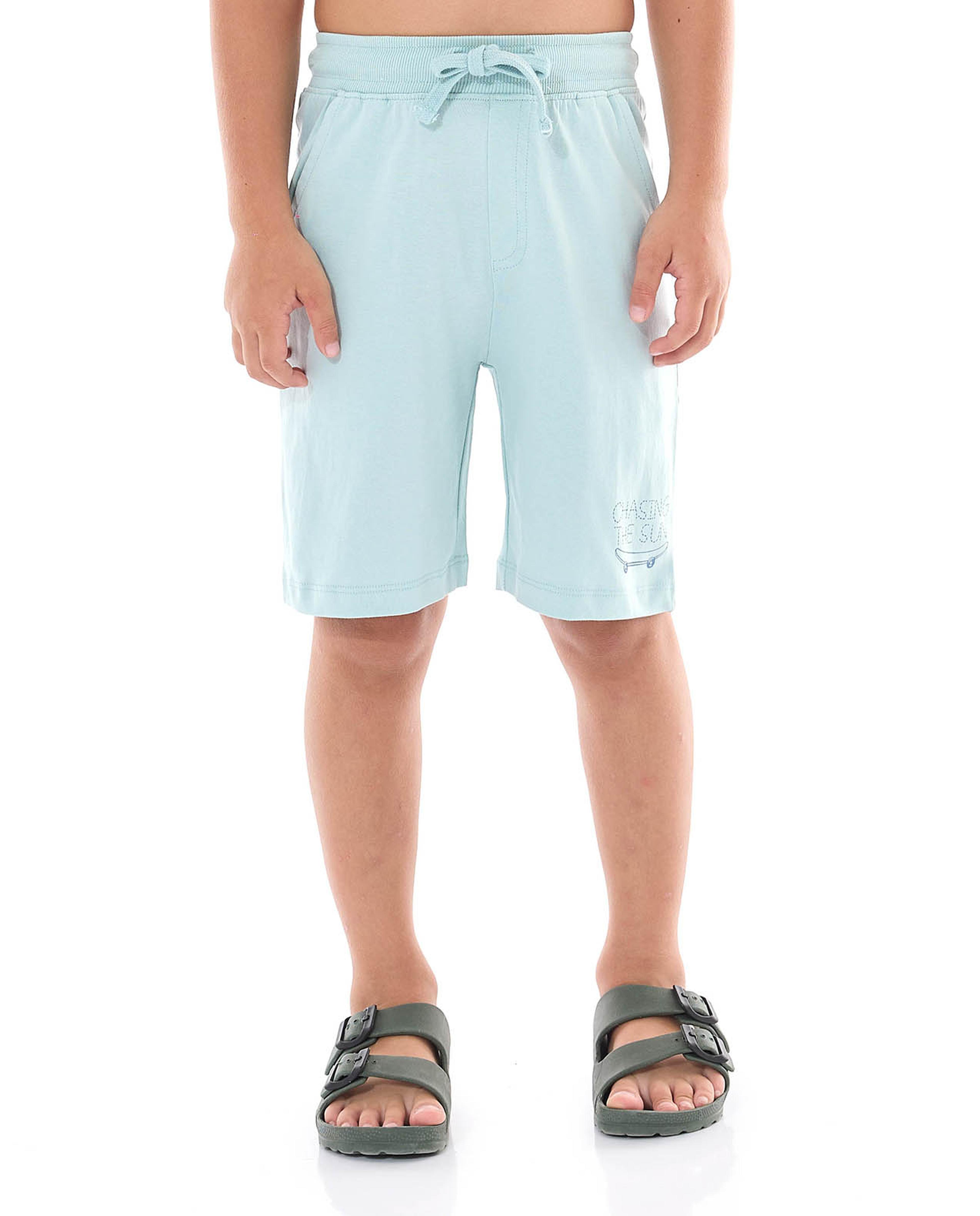 2 Pack Printed Shorts with Drawstring Waist