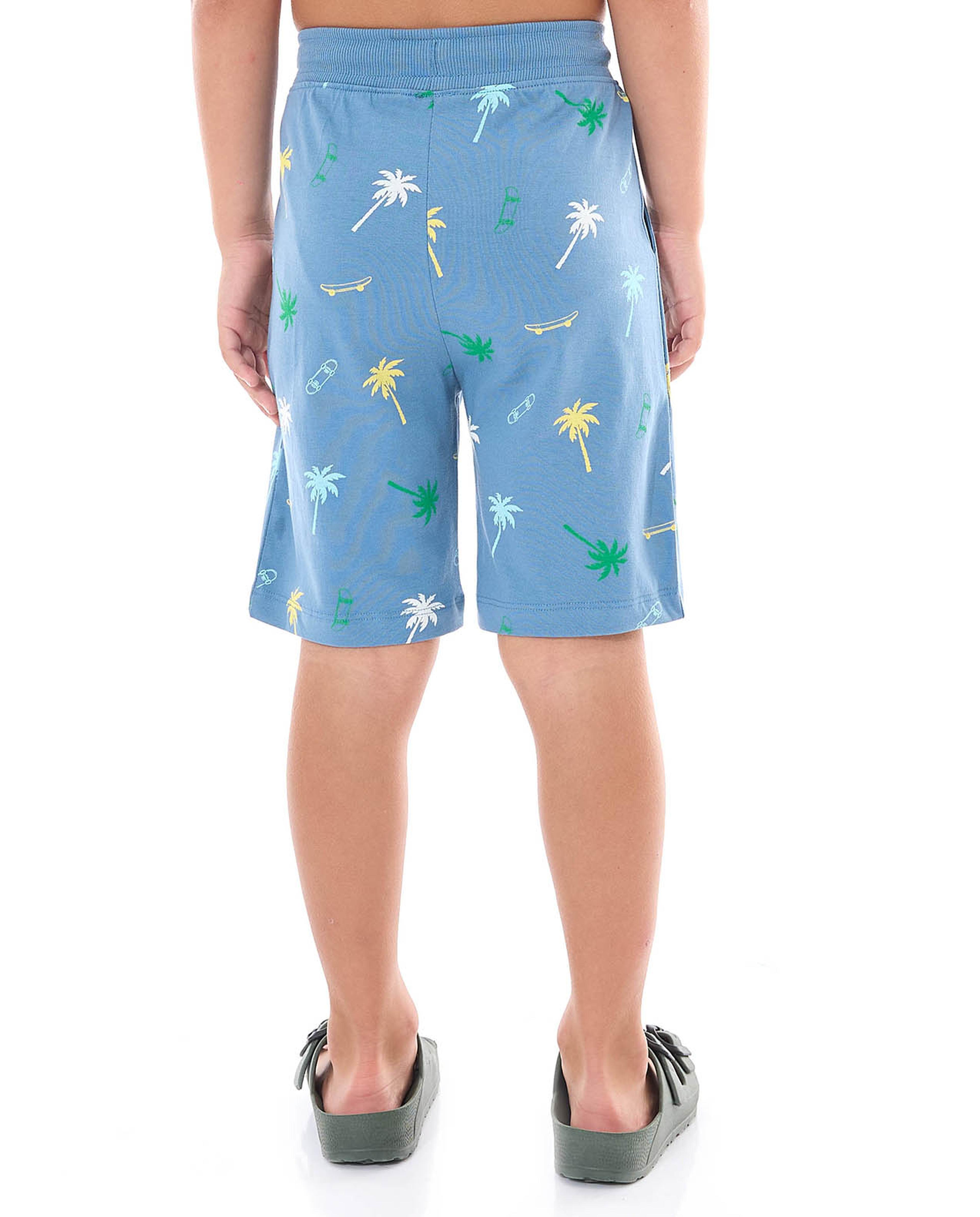 2 Pack Printed Shorts with Drawstring Waist