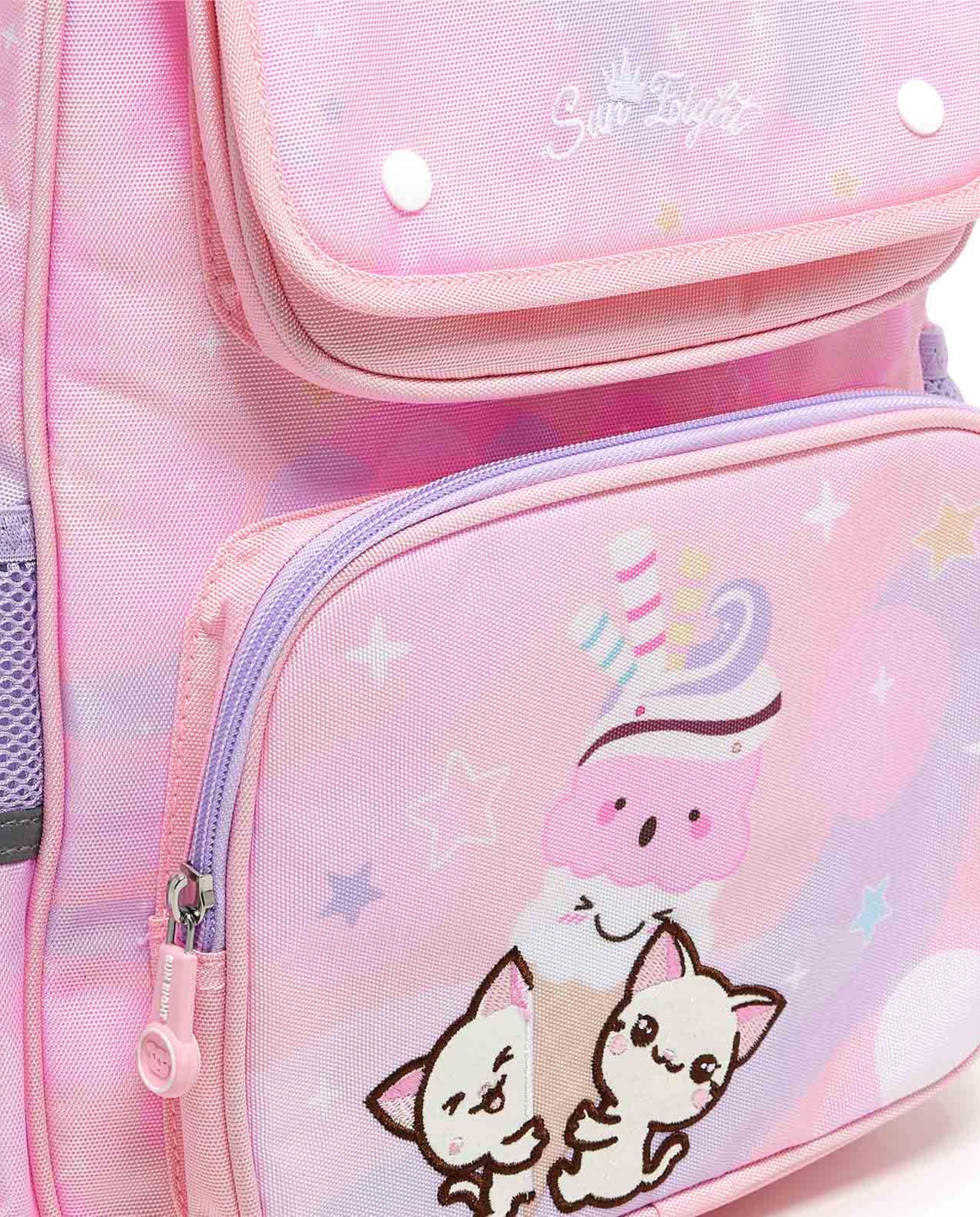 Embroidered Zip-Around Backpack