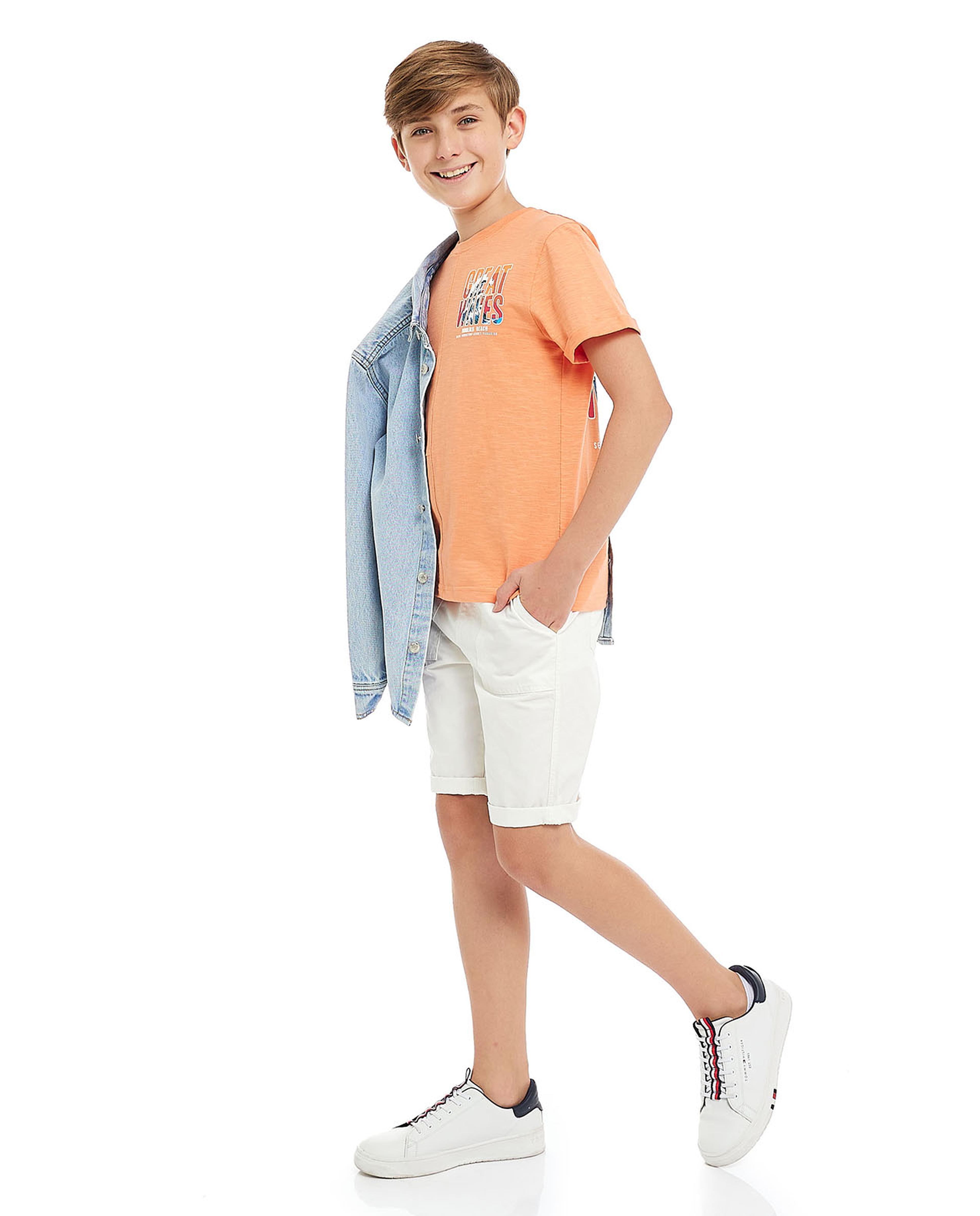 Pocket Detail Shorts with Drawstring Waist