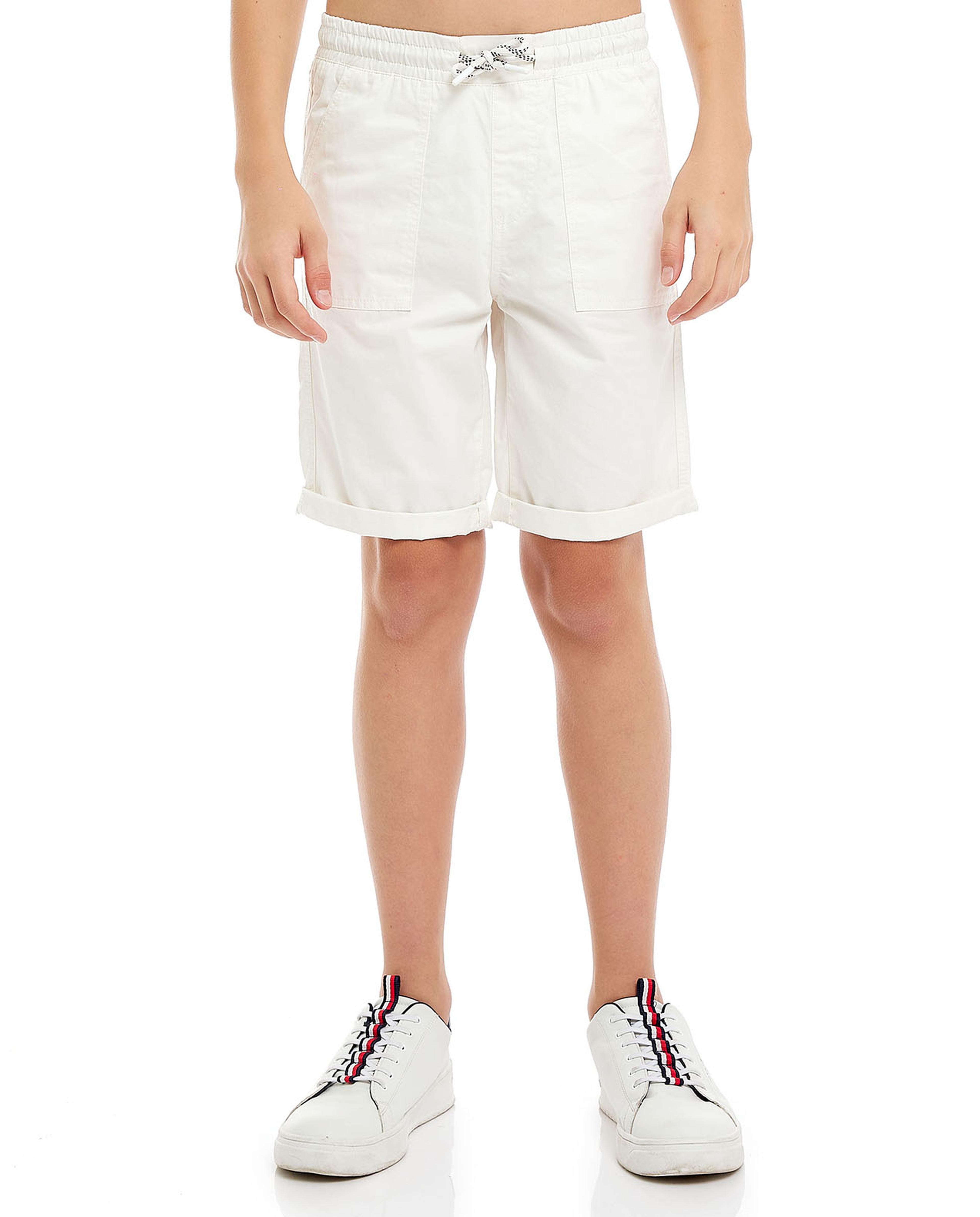 Pocket Detail Shorts with Drawstring Waist