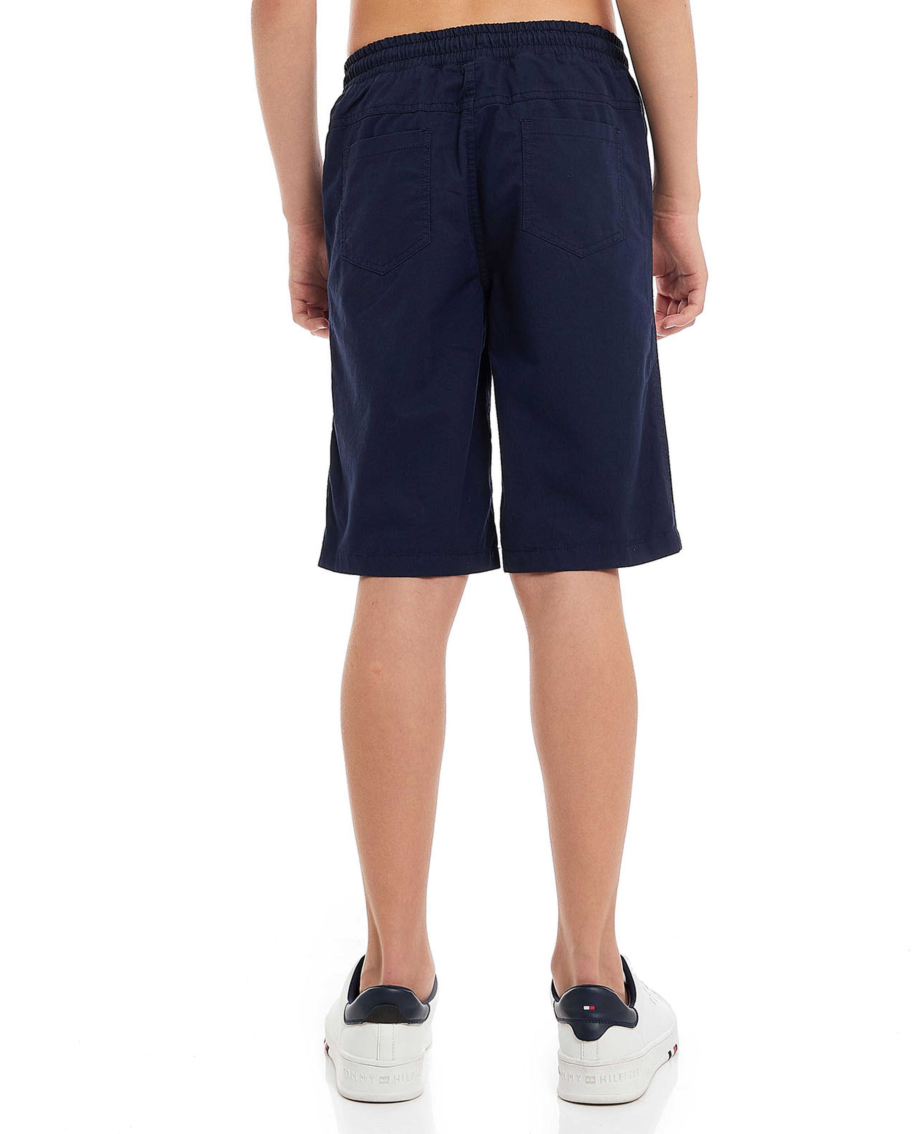 Pocket Detail Shorts with Drawstring Waist