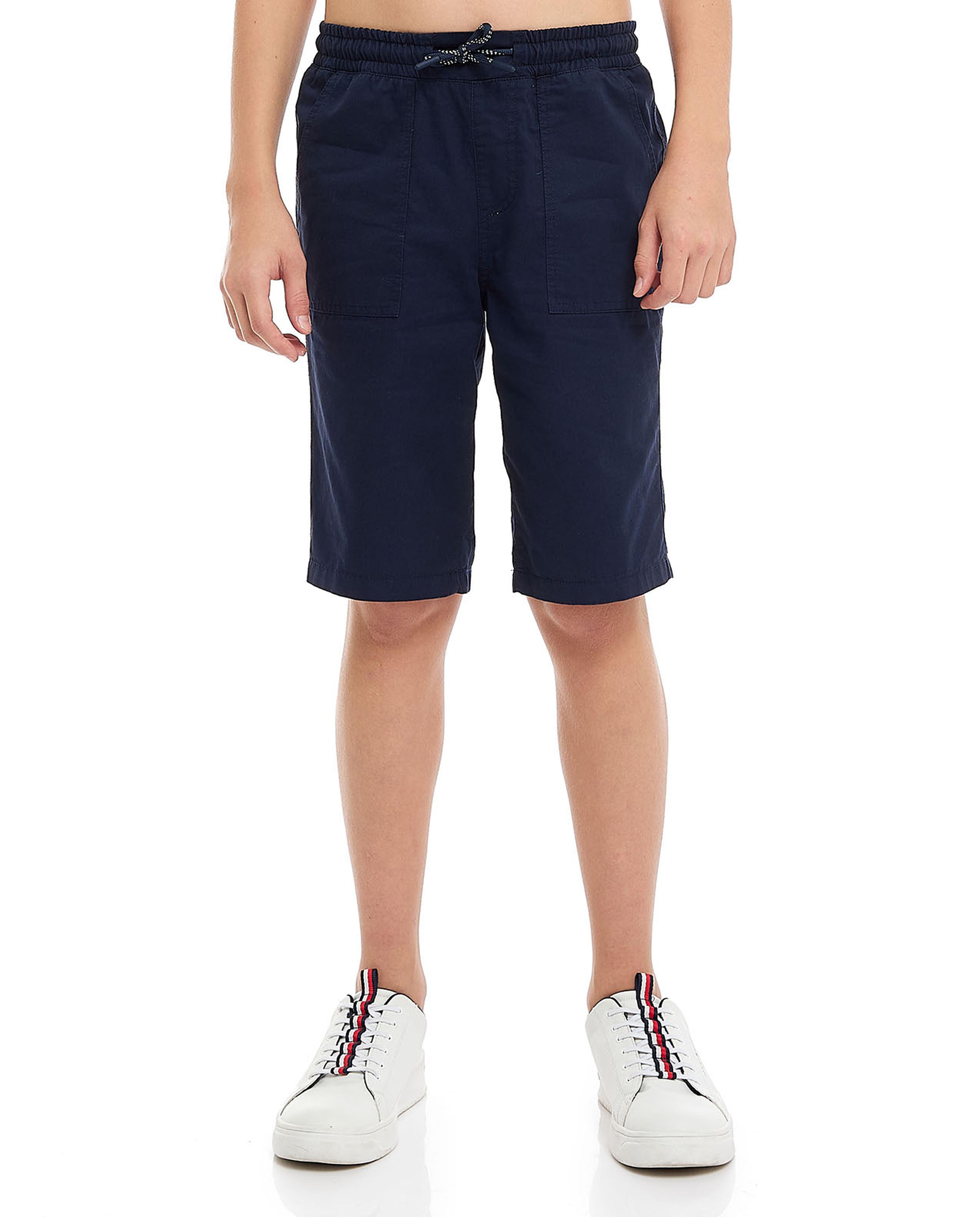 Pocket Detail Shorts with Drawstring Waist