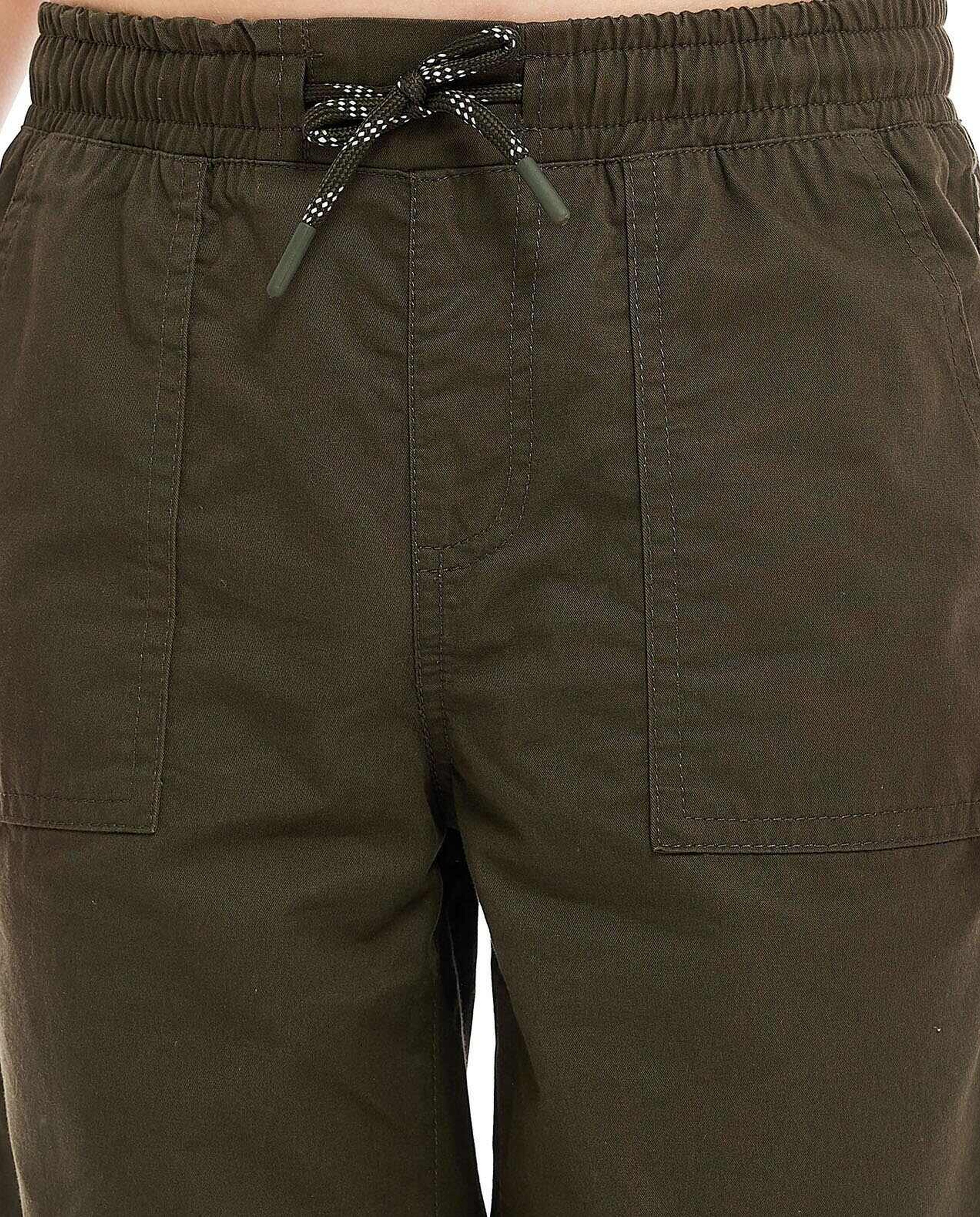 Pocket Detail Shorts with Drawstring Waist