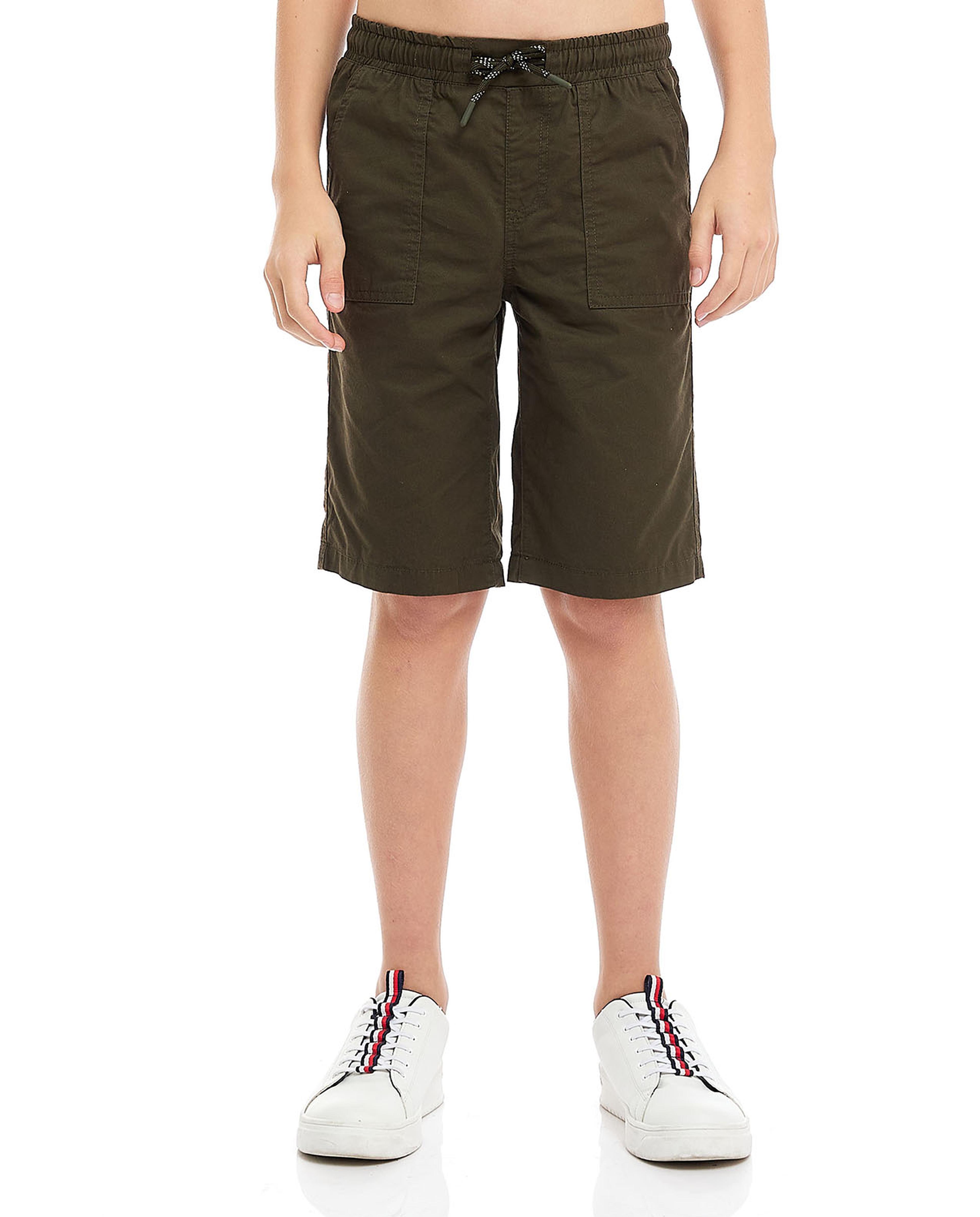 Pocket Detail Shorts with Drawstring Waist