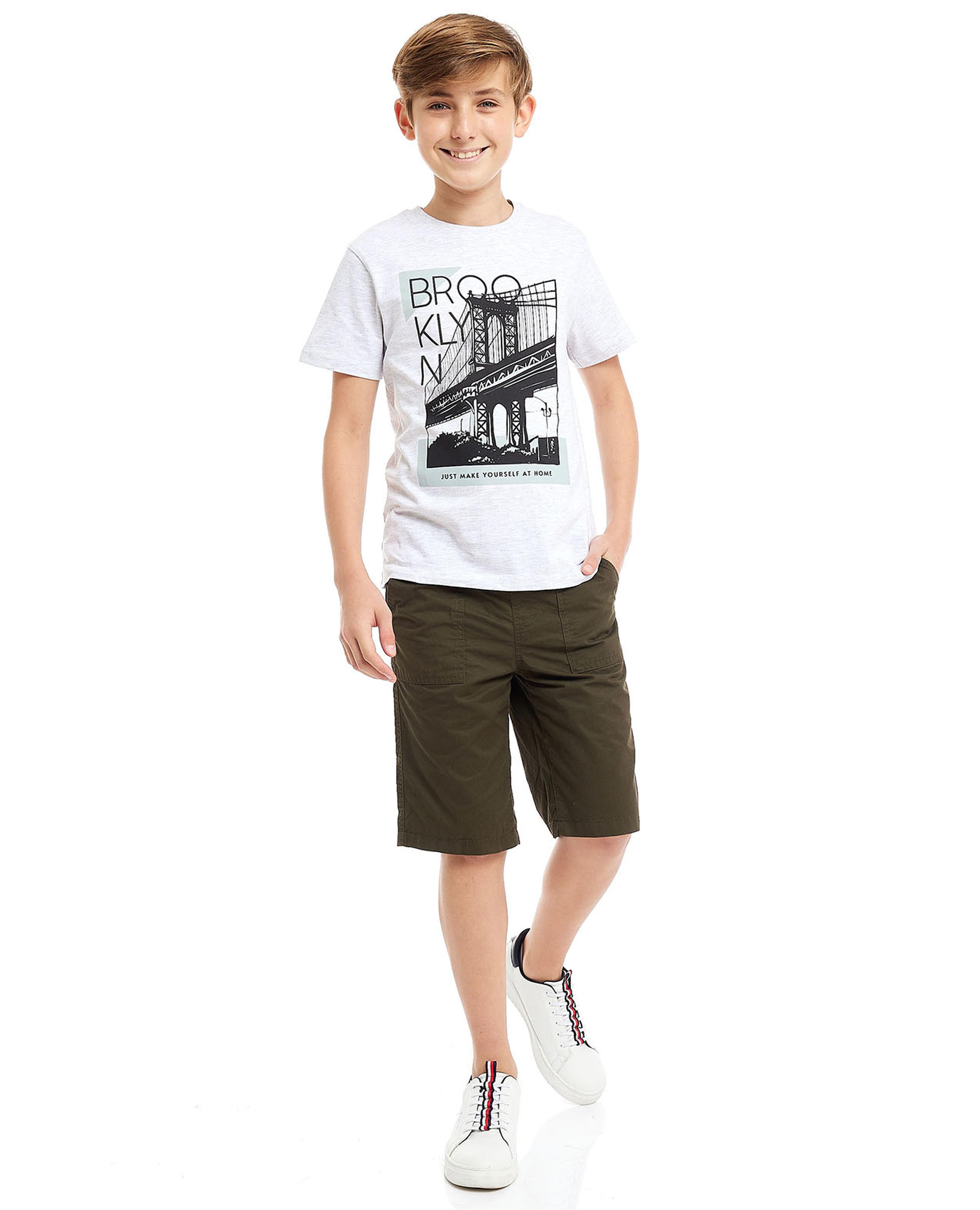 Pocket Detail Shorts with Drawstring Waist