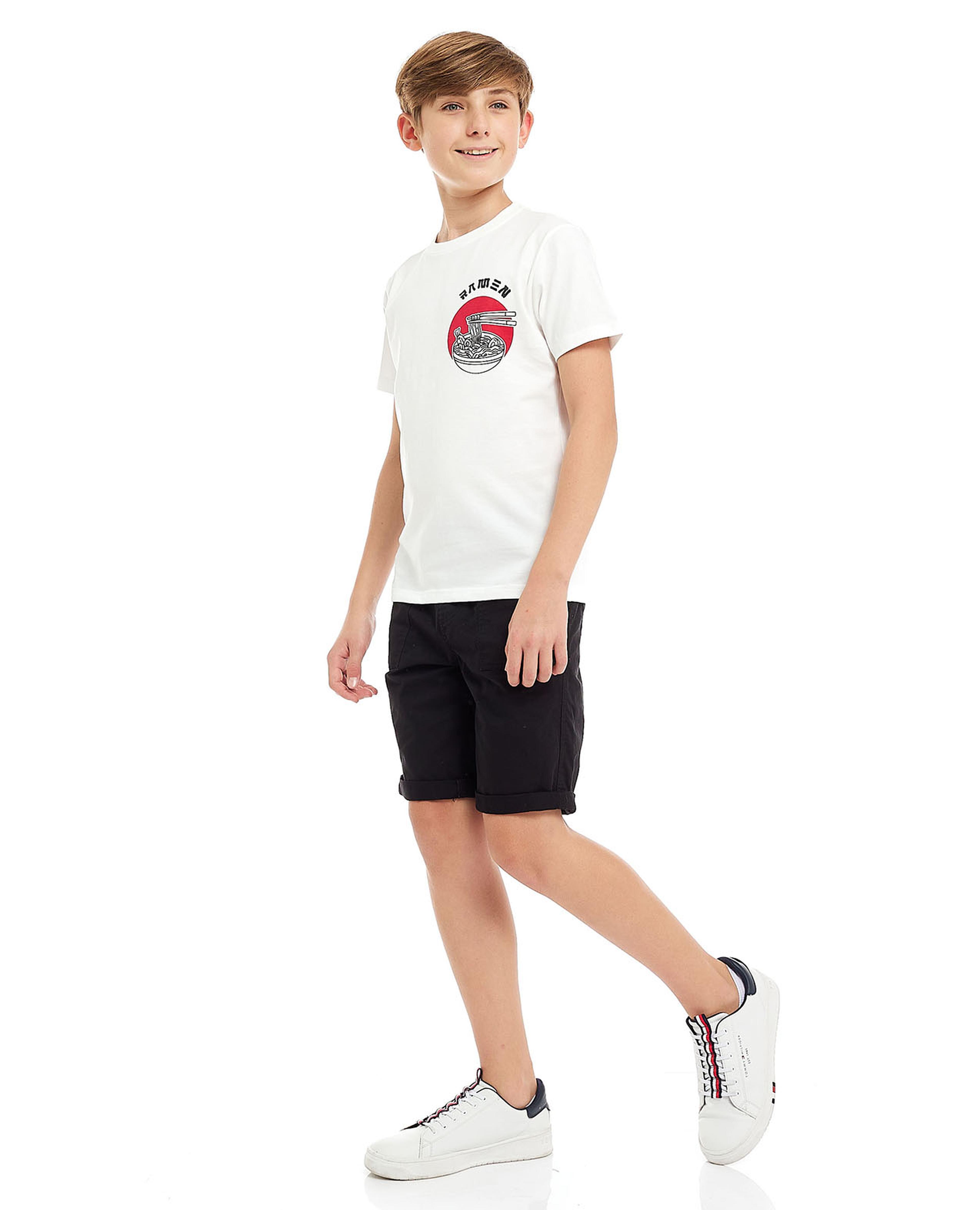 Pocket Detail Shorts with Drawstring Waist