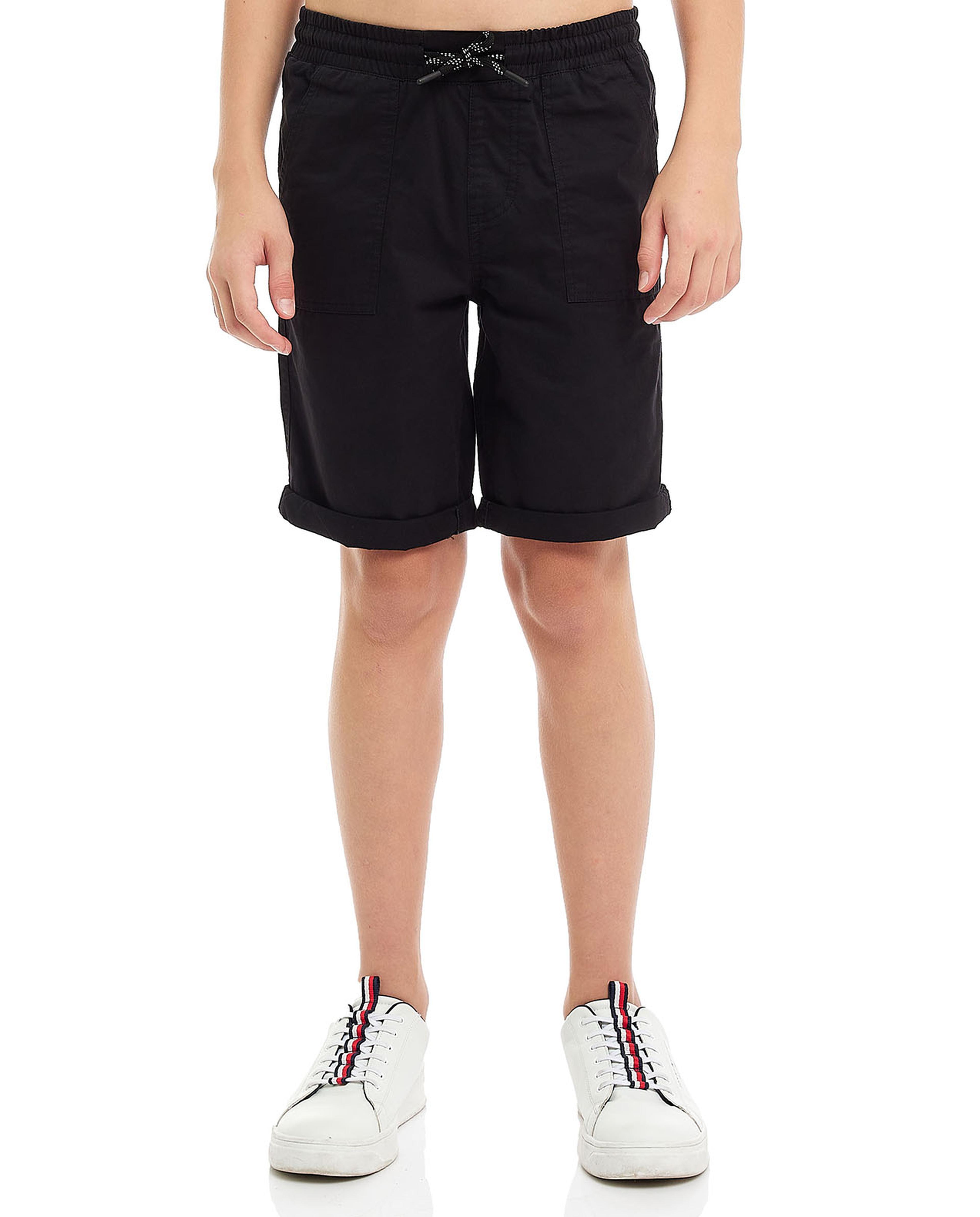 Pocket Detail Shorts with Drawstring Waist