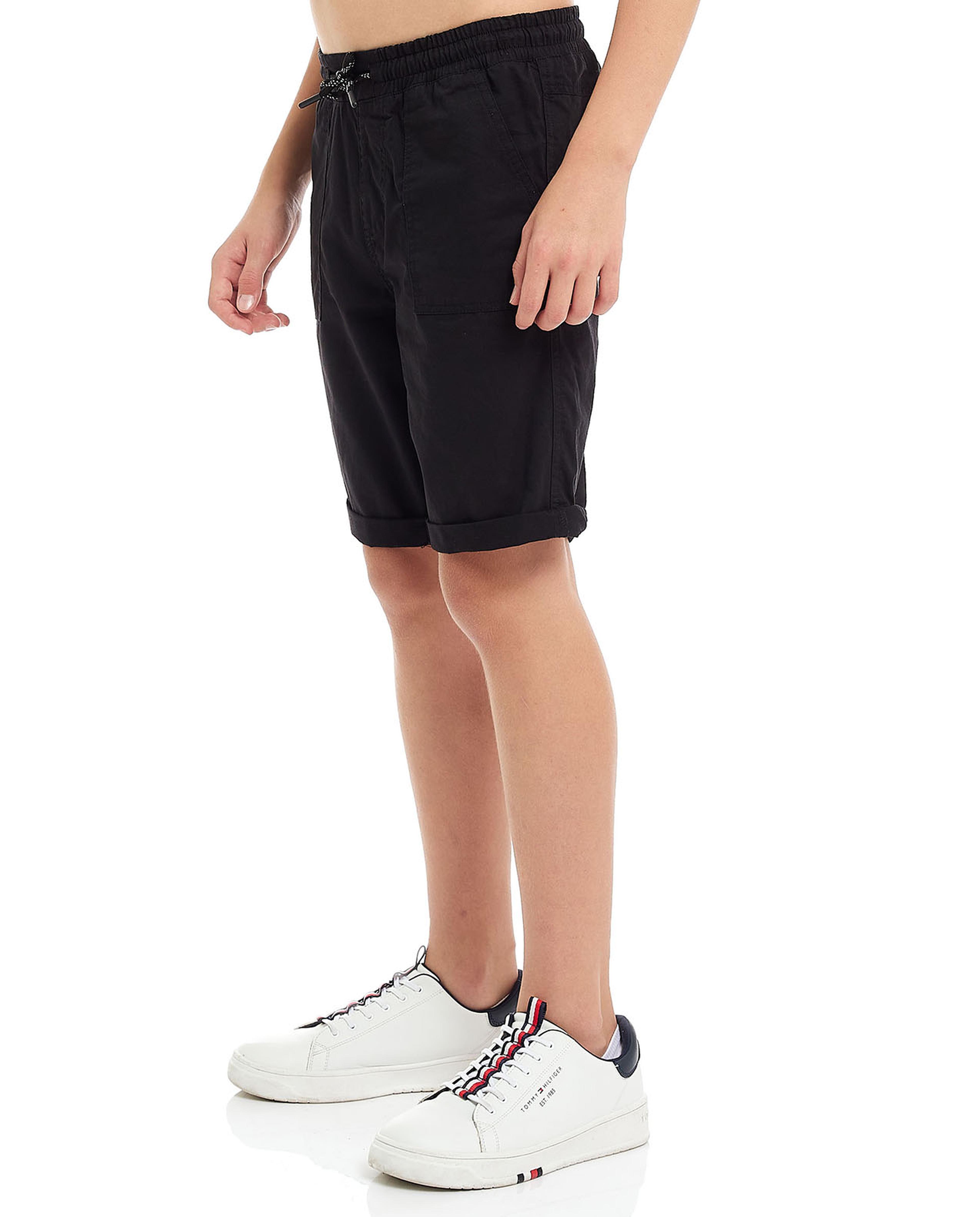 Pocket Detail Shorts with Drawstring Waist