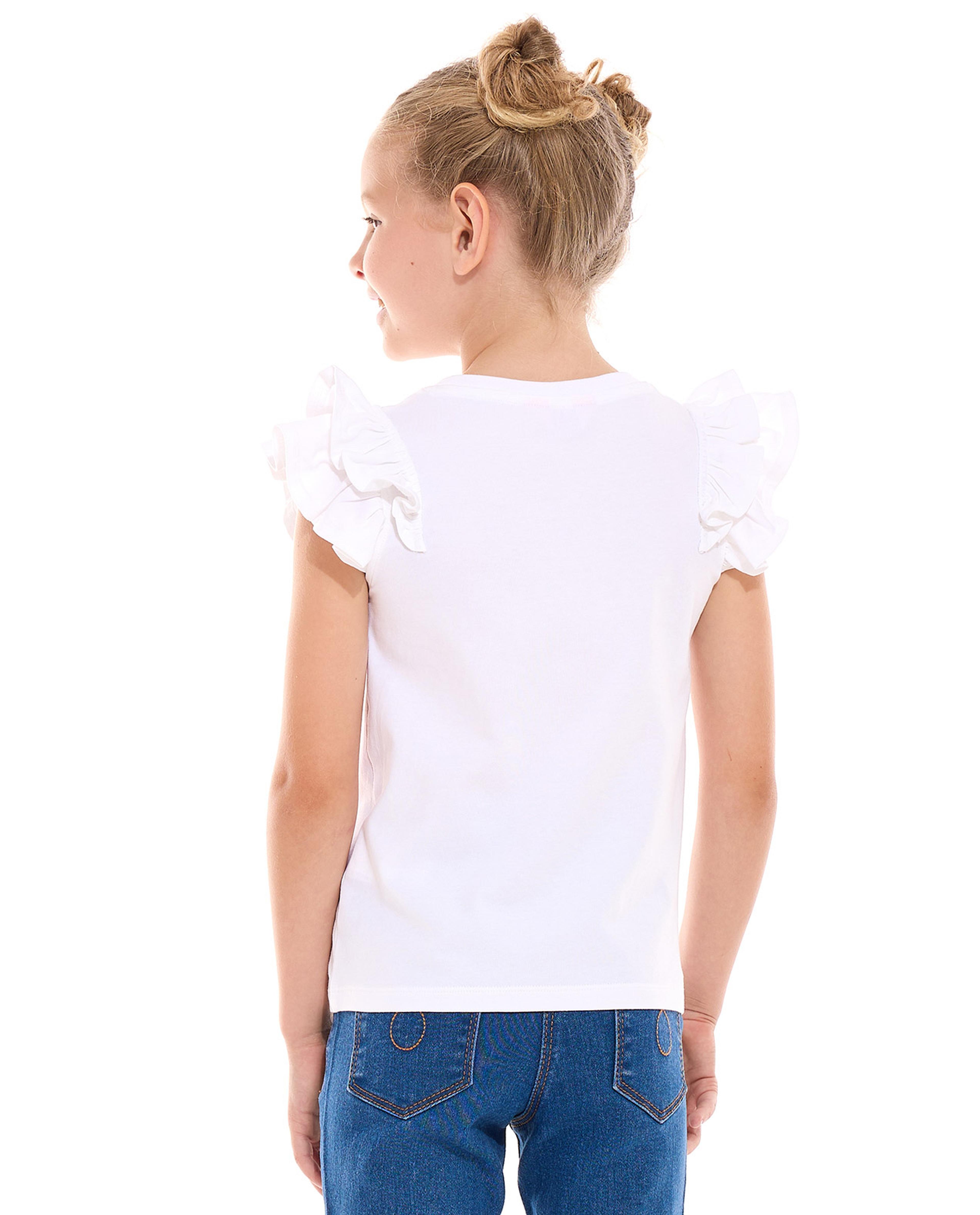 توب بياقة مستديرة وترتر