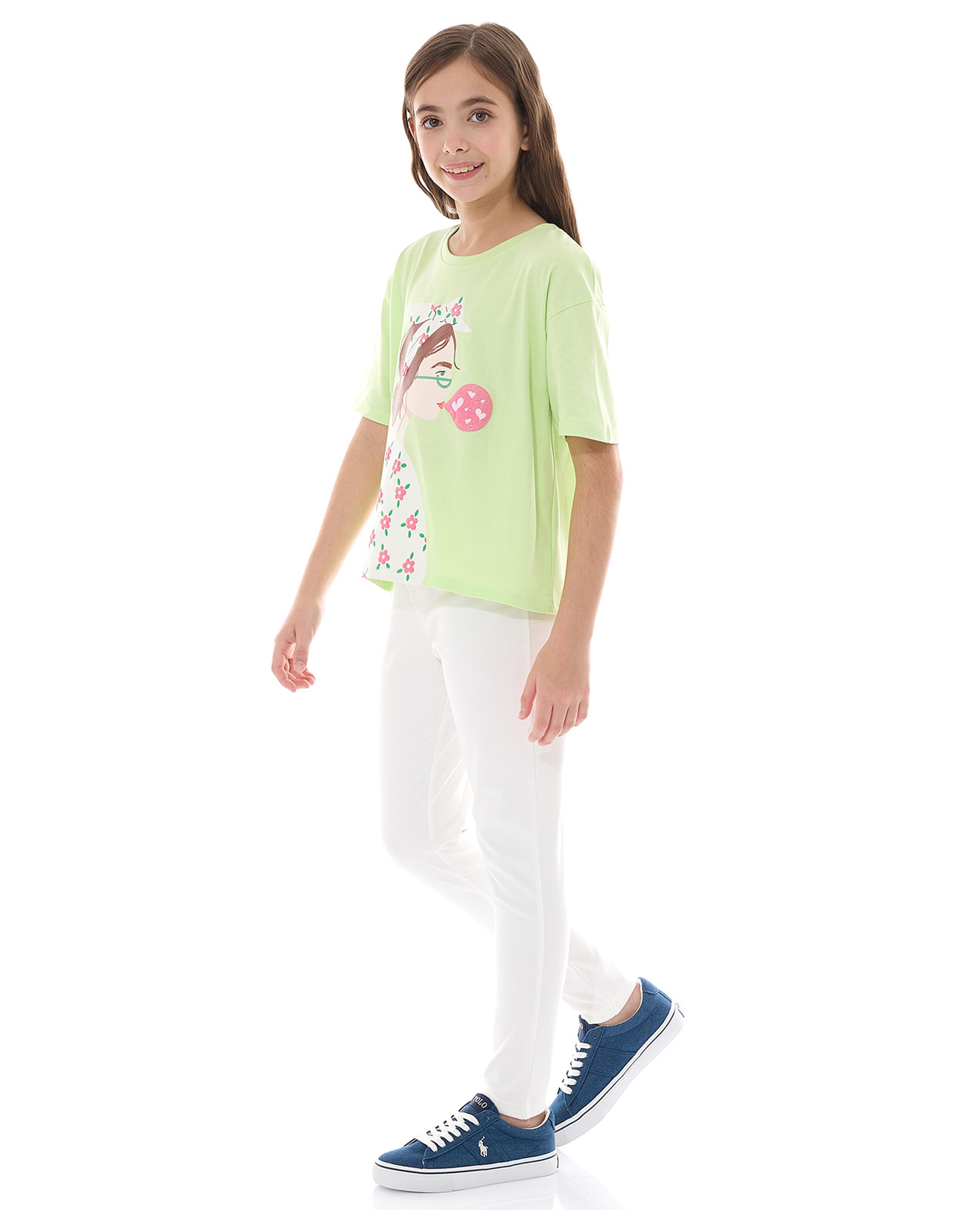 Solid Jeggings with Elastic Waist