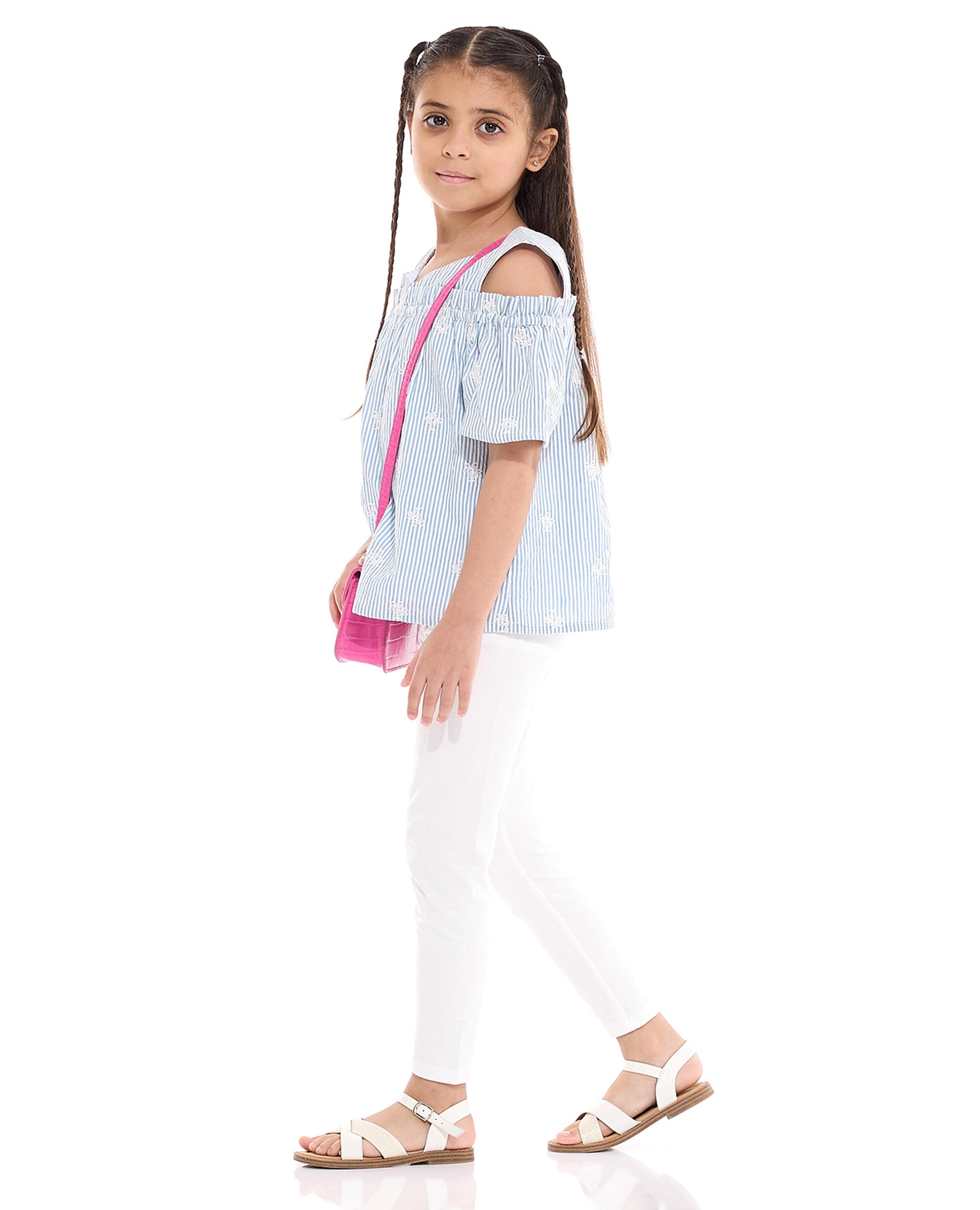 Solid Leggings with Elastic Waist