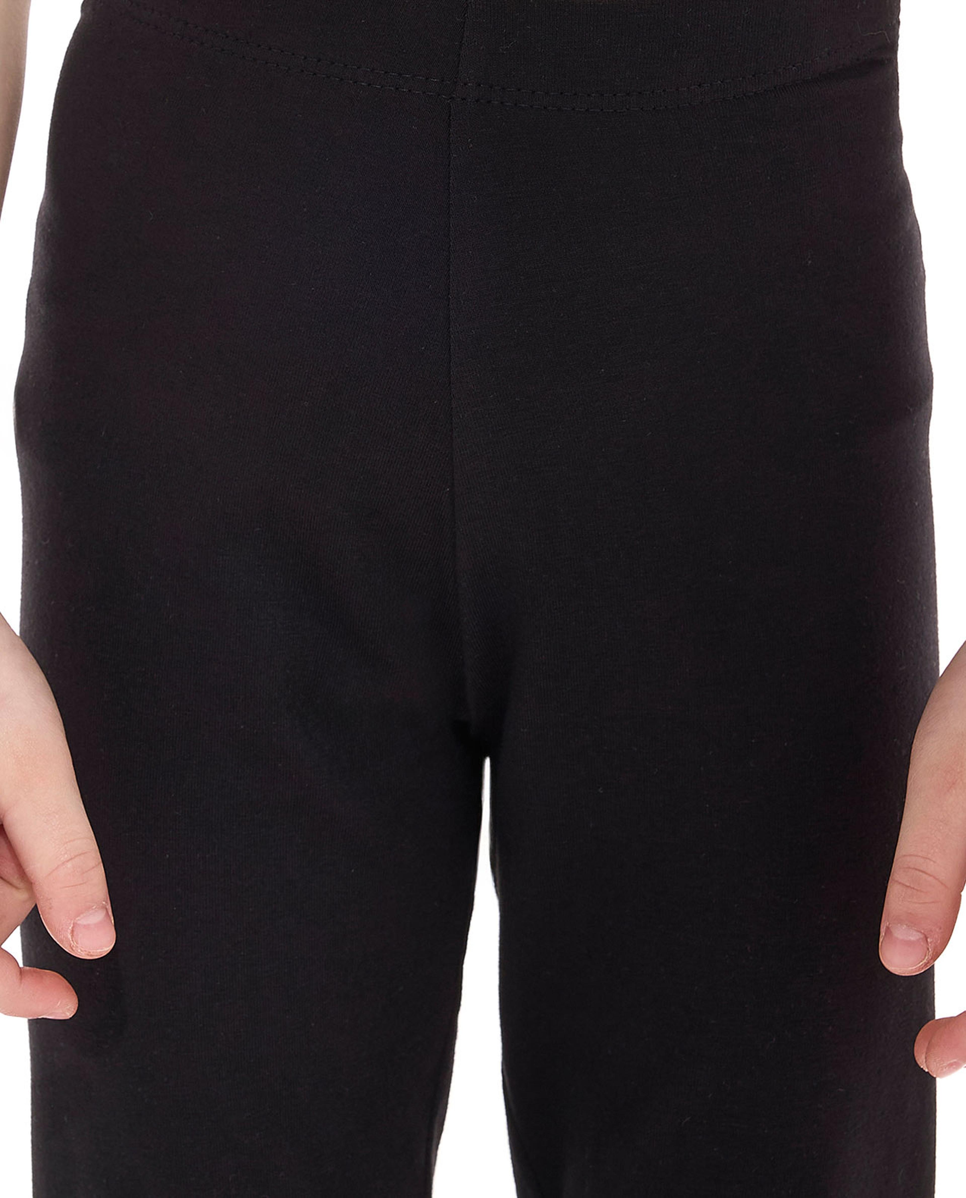 Solid Leggings with Elastic Waist