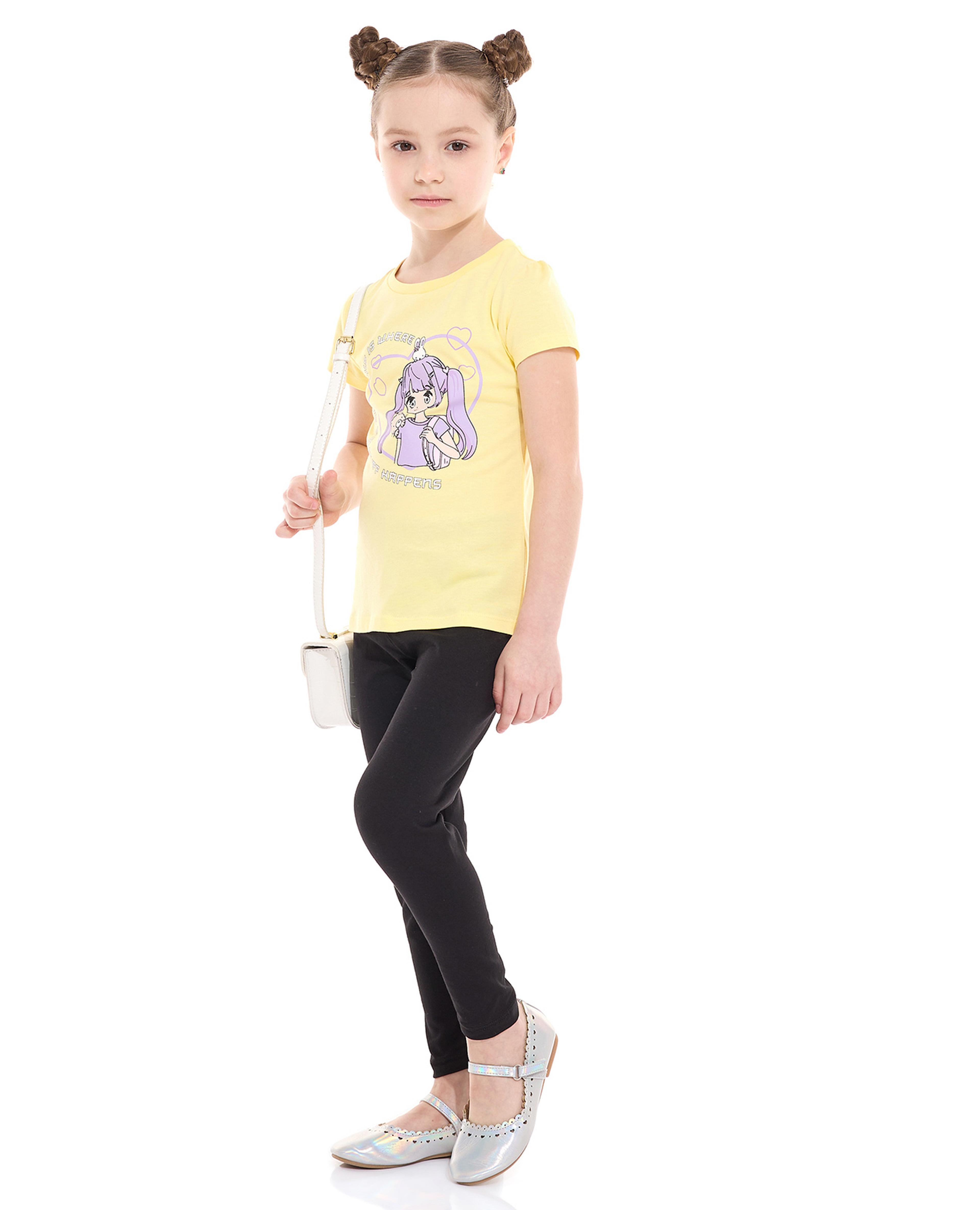 Solid Leggings with Elastic Waist