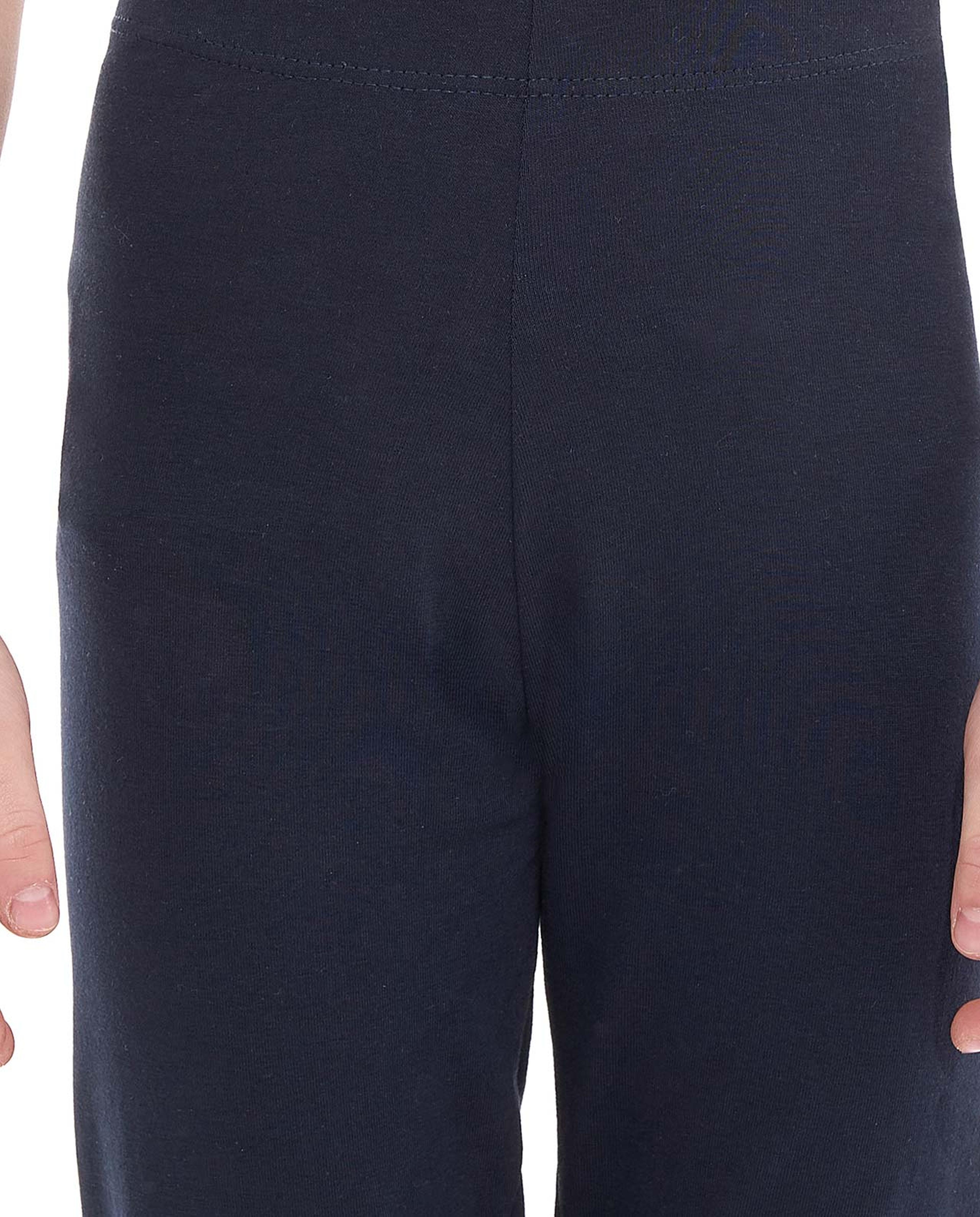 Solid Leggings with Elastic Waist