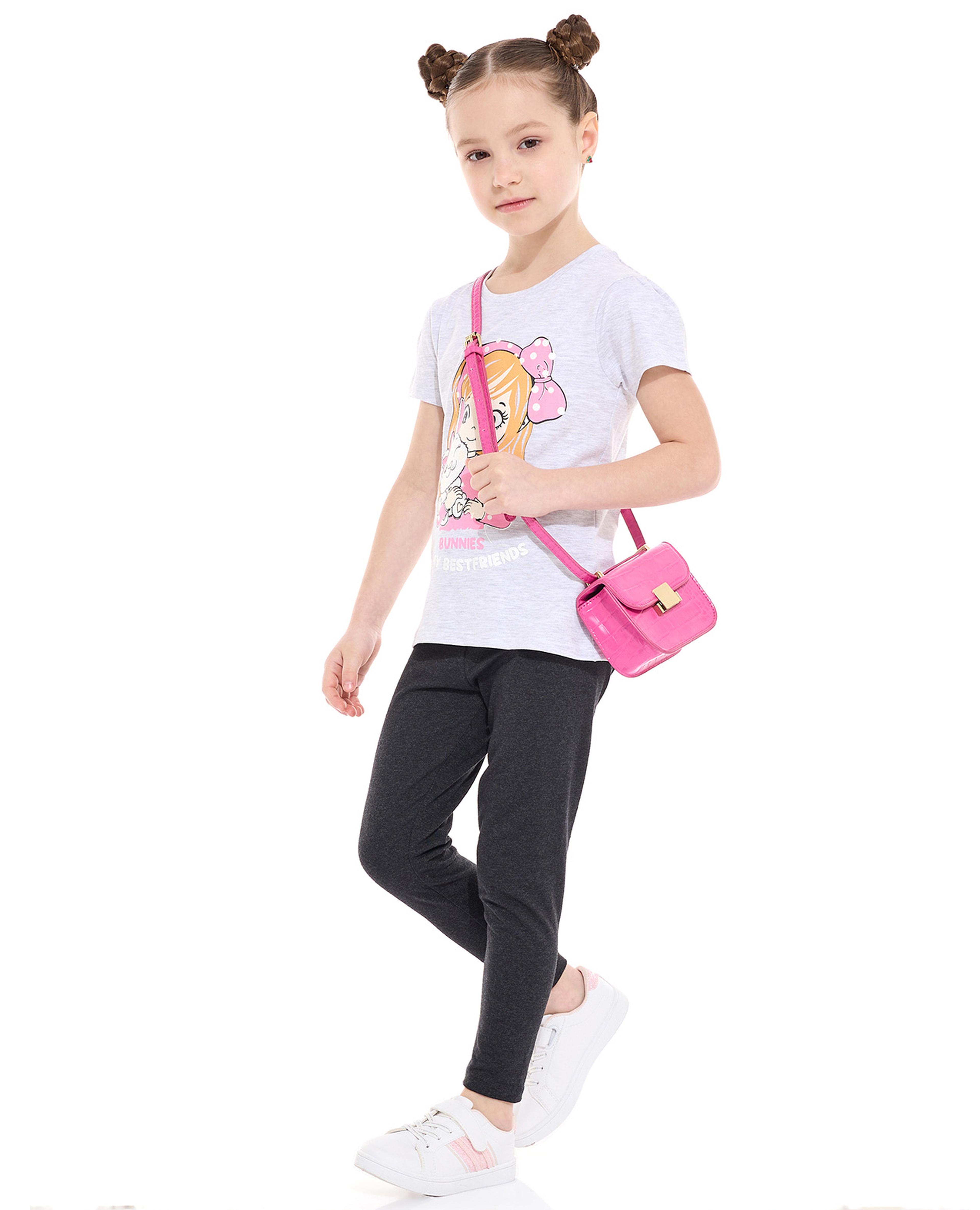 Solid Leggings with Elastic Waist