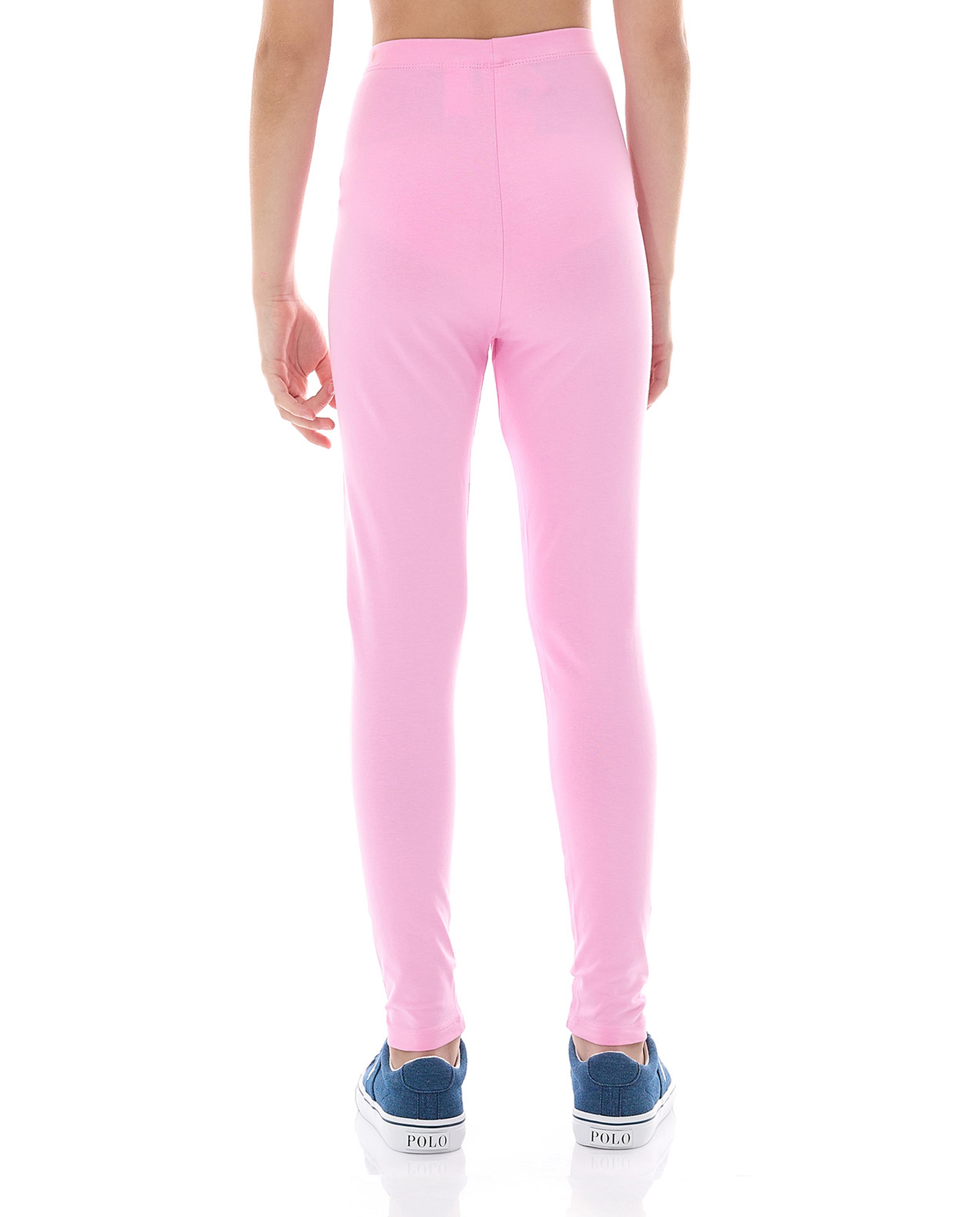 Solid Leggings with Elastic Waist