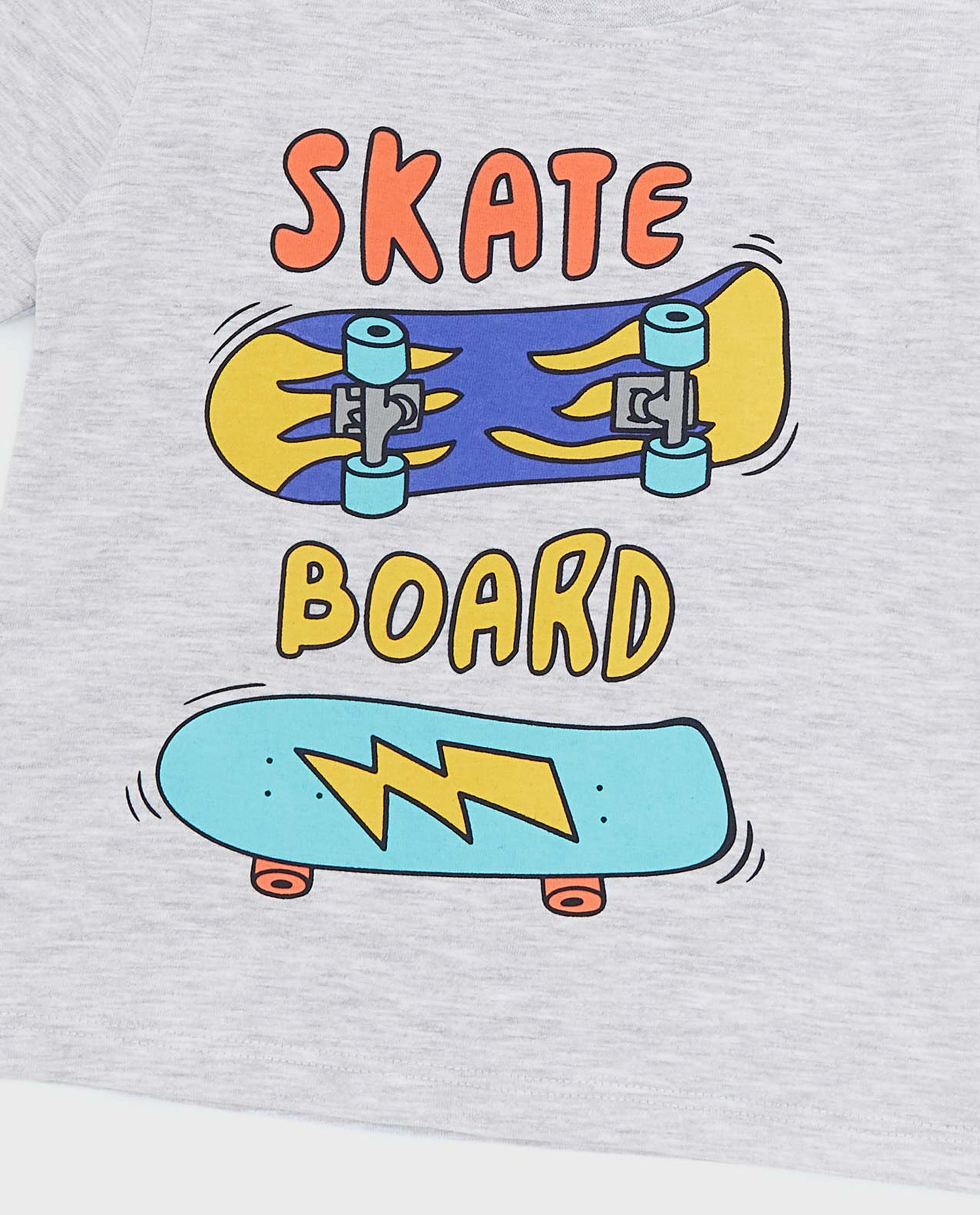 Graphic Print T-Shirt with Crew Neck and Short Sleeves