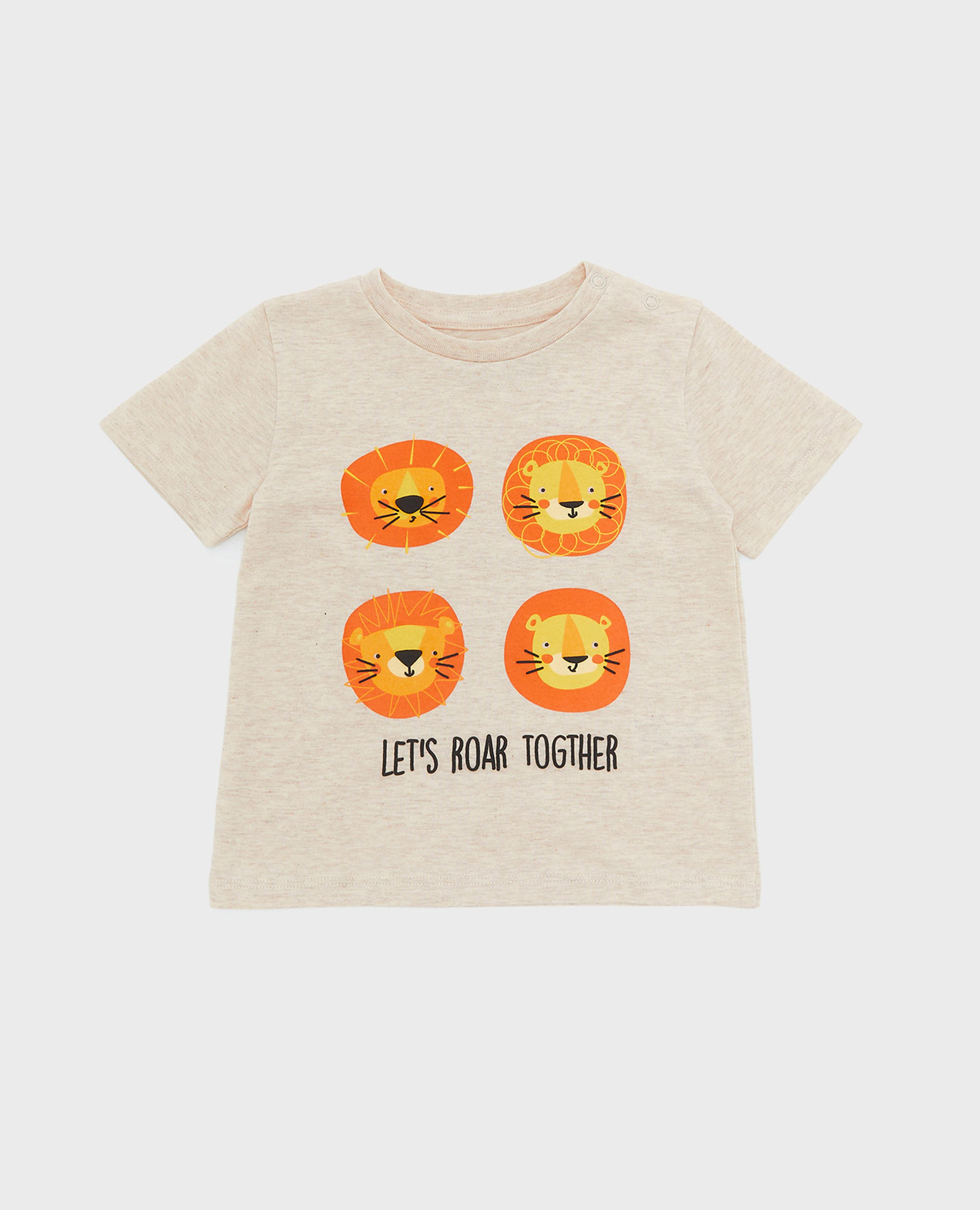 Graphic Print T-Shirt with Crew Neck and Short Sleeves