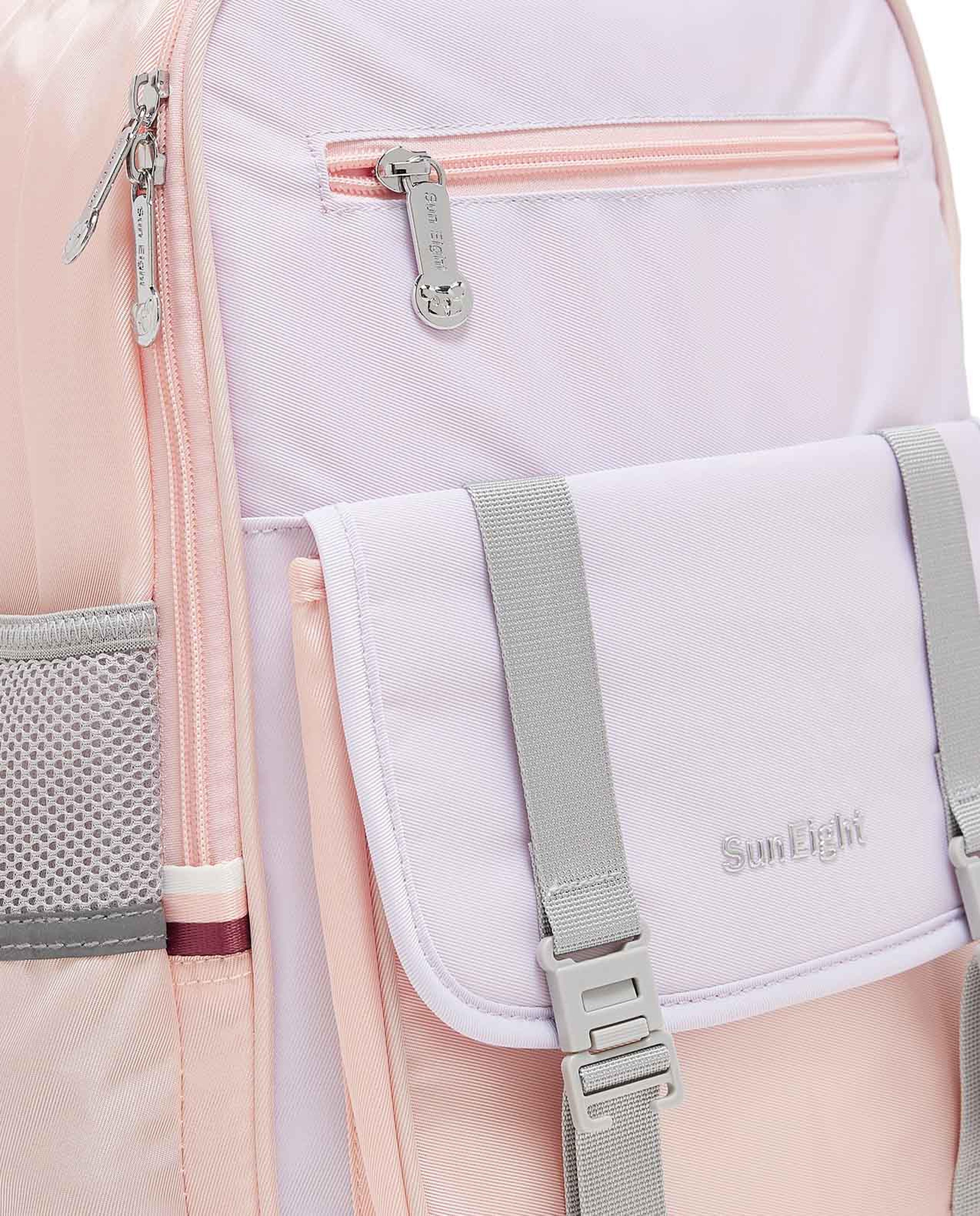 حقيبة ظهر بألوان متباينة وسحاب