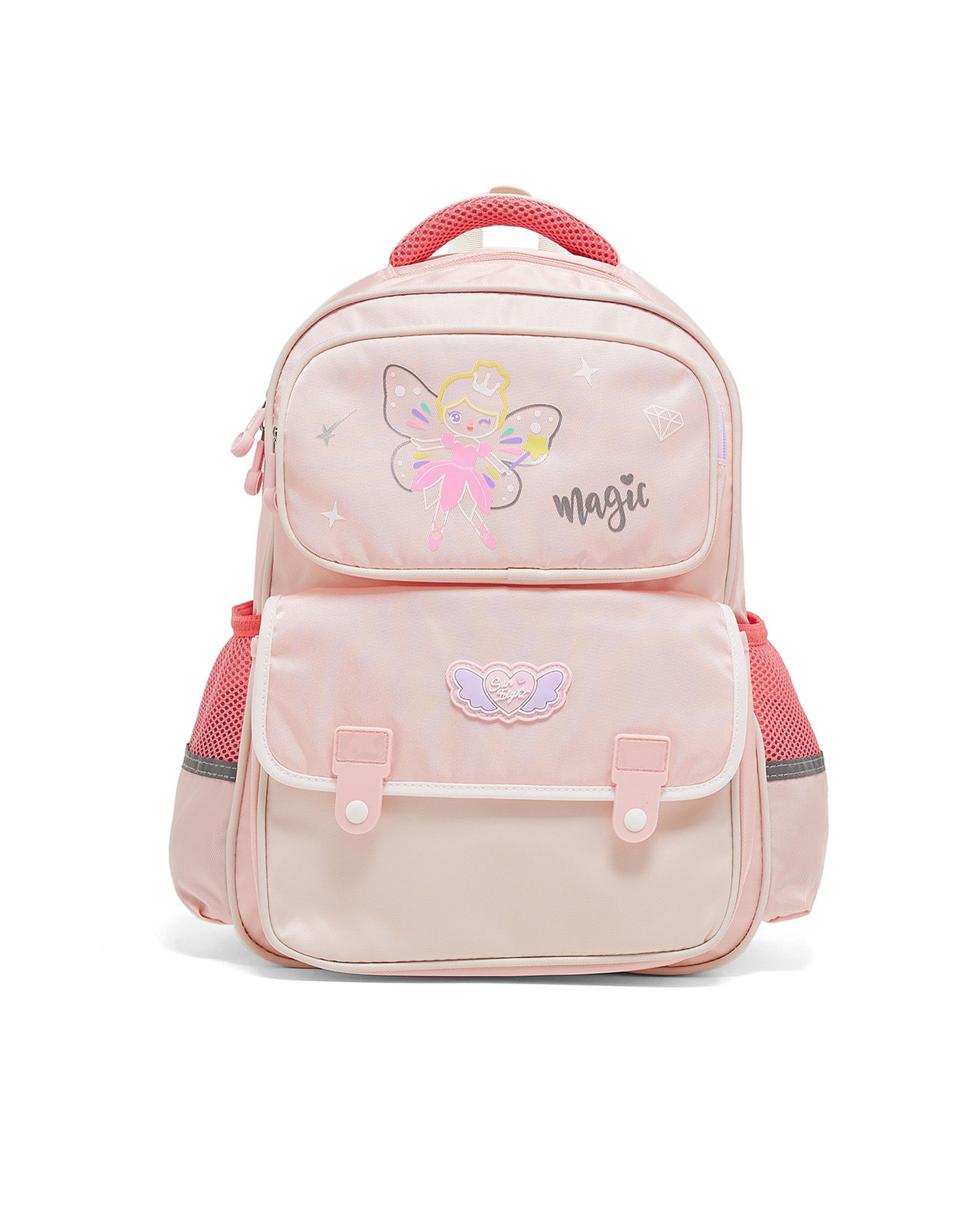 حقيبة ظهر بسحاب وطبعة