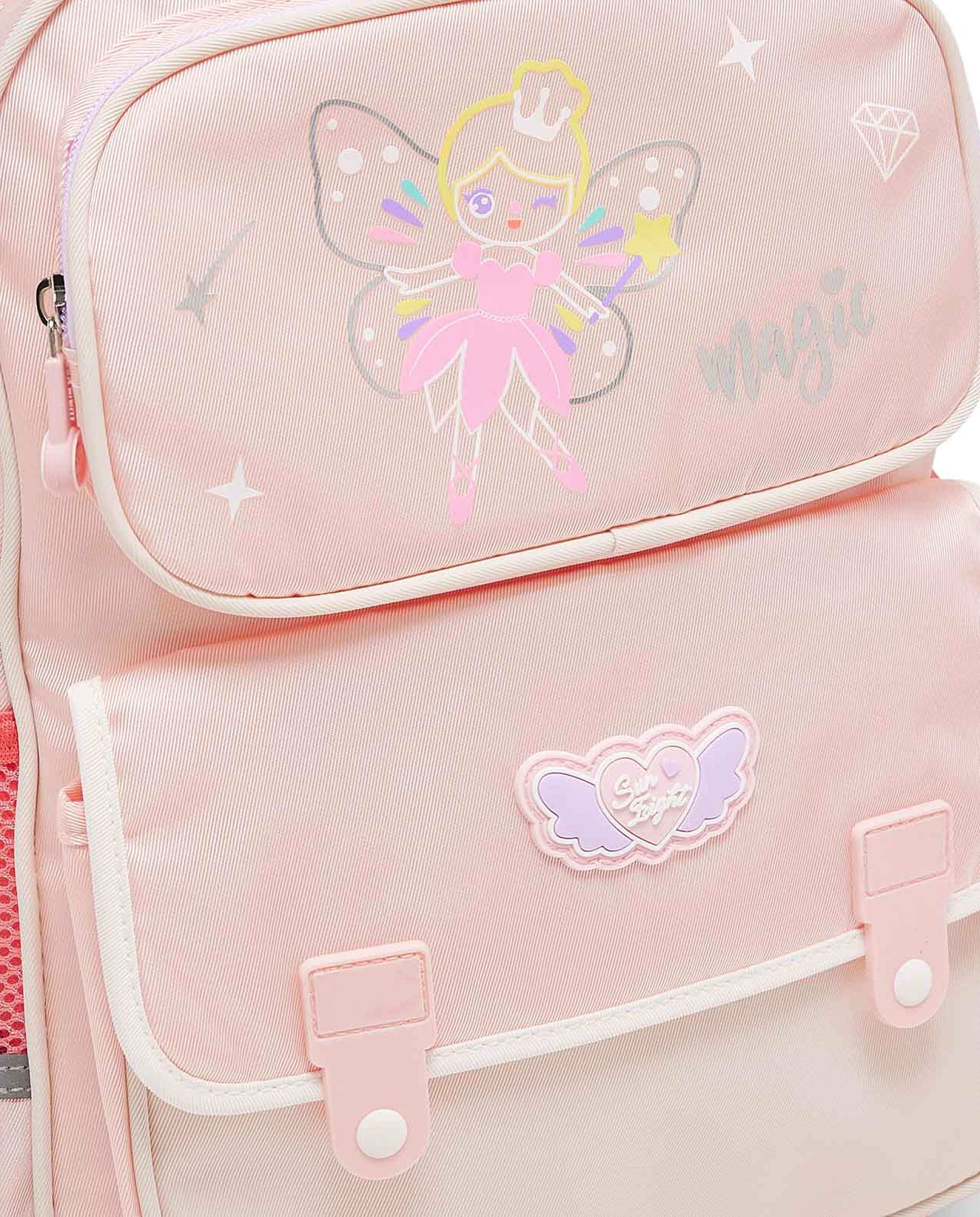 حقيبة ظهر بسحاب وطبعة