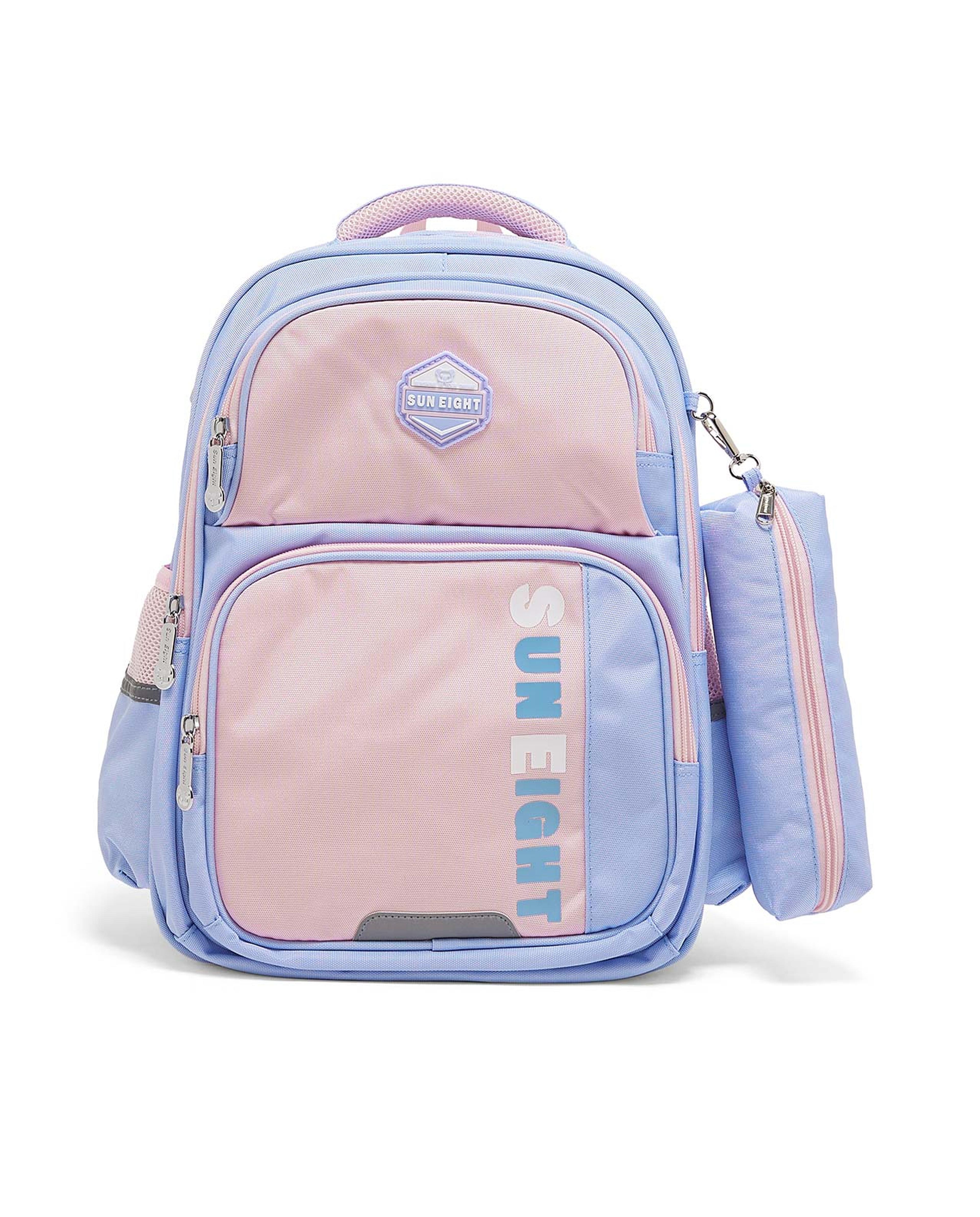 حقيبة ظهر بألوان متباينة مع باوتش