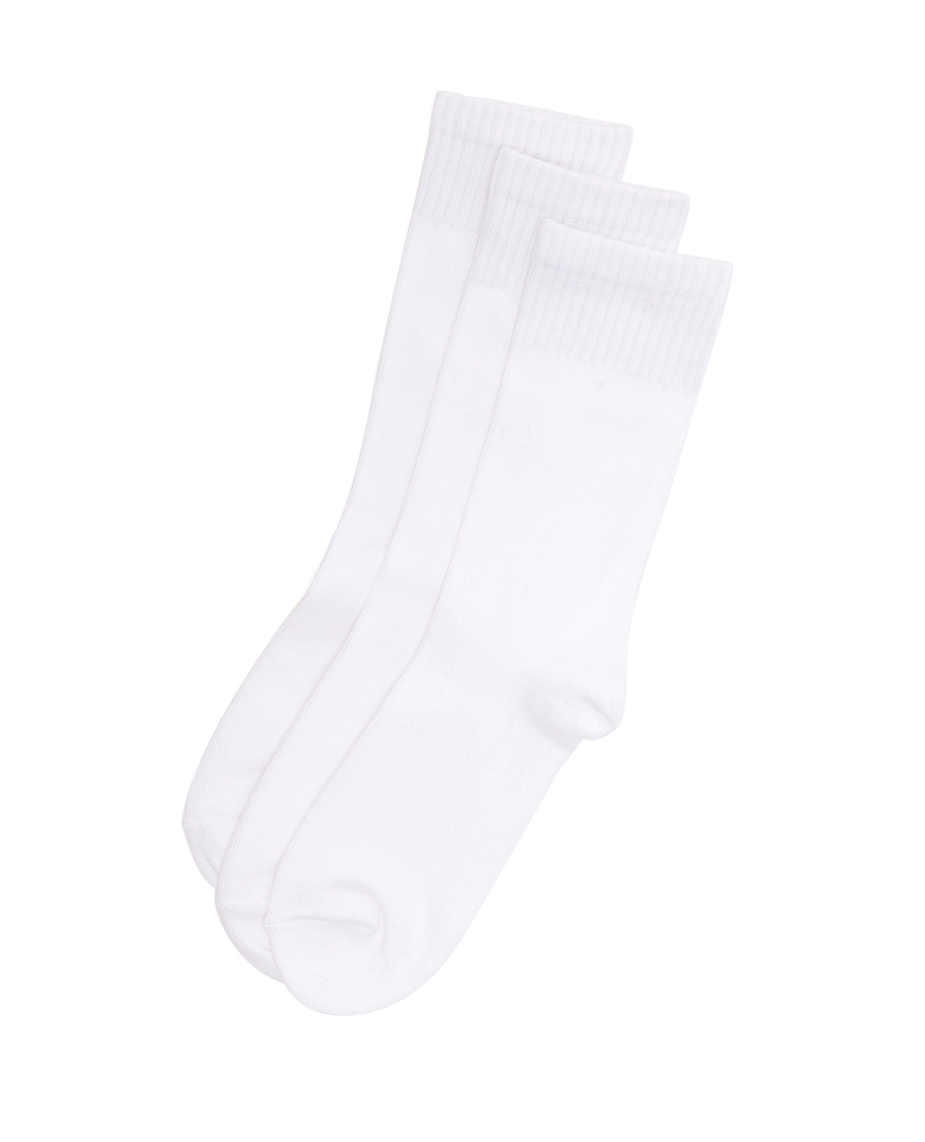 3 Pack Solid Crew Socks