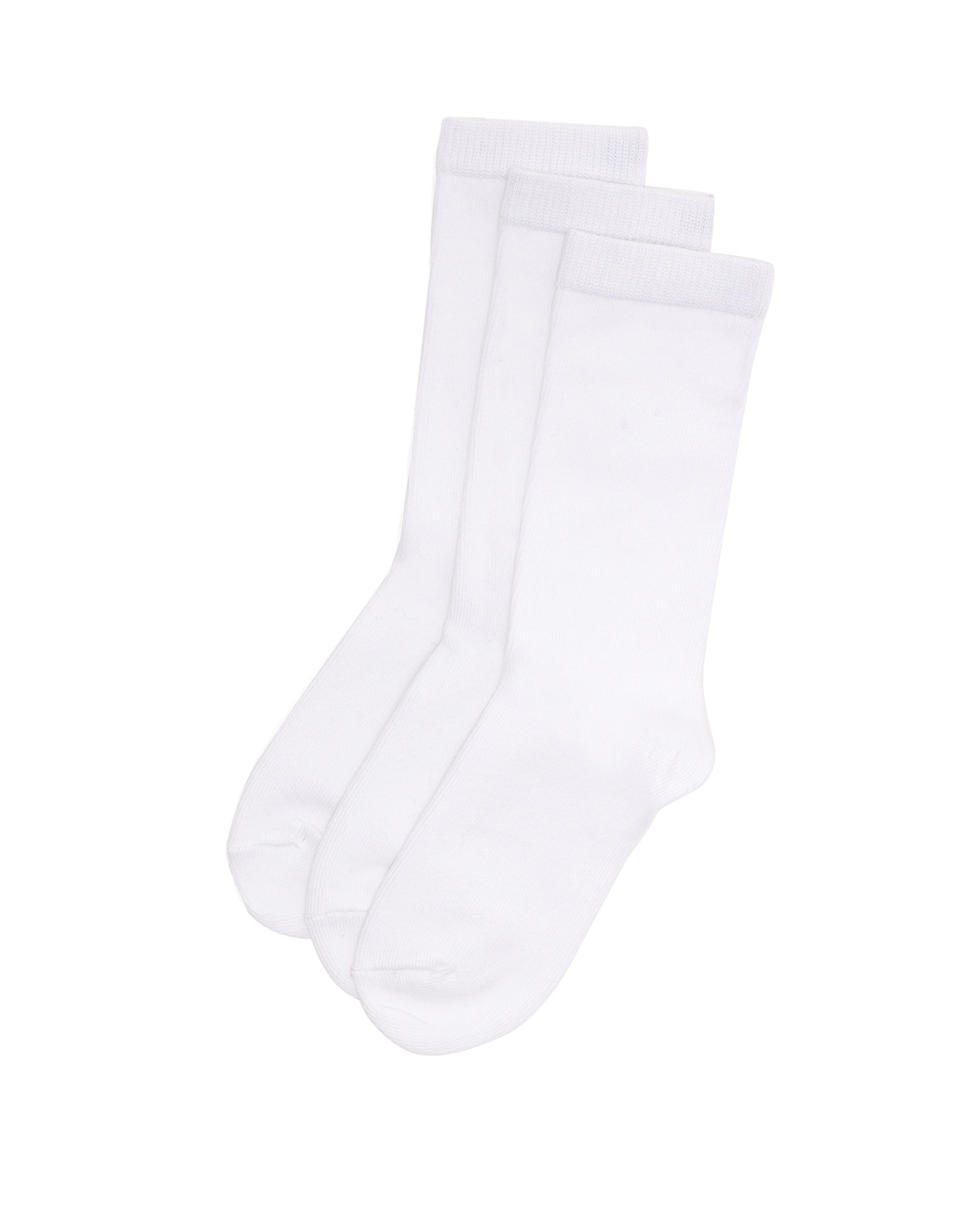 3 Pack Solid Crew Socks