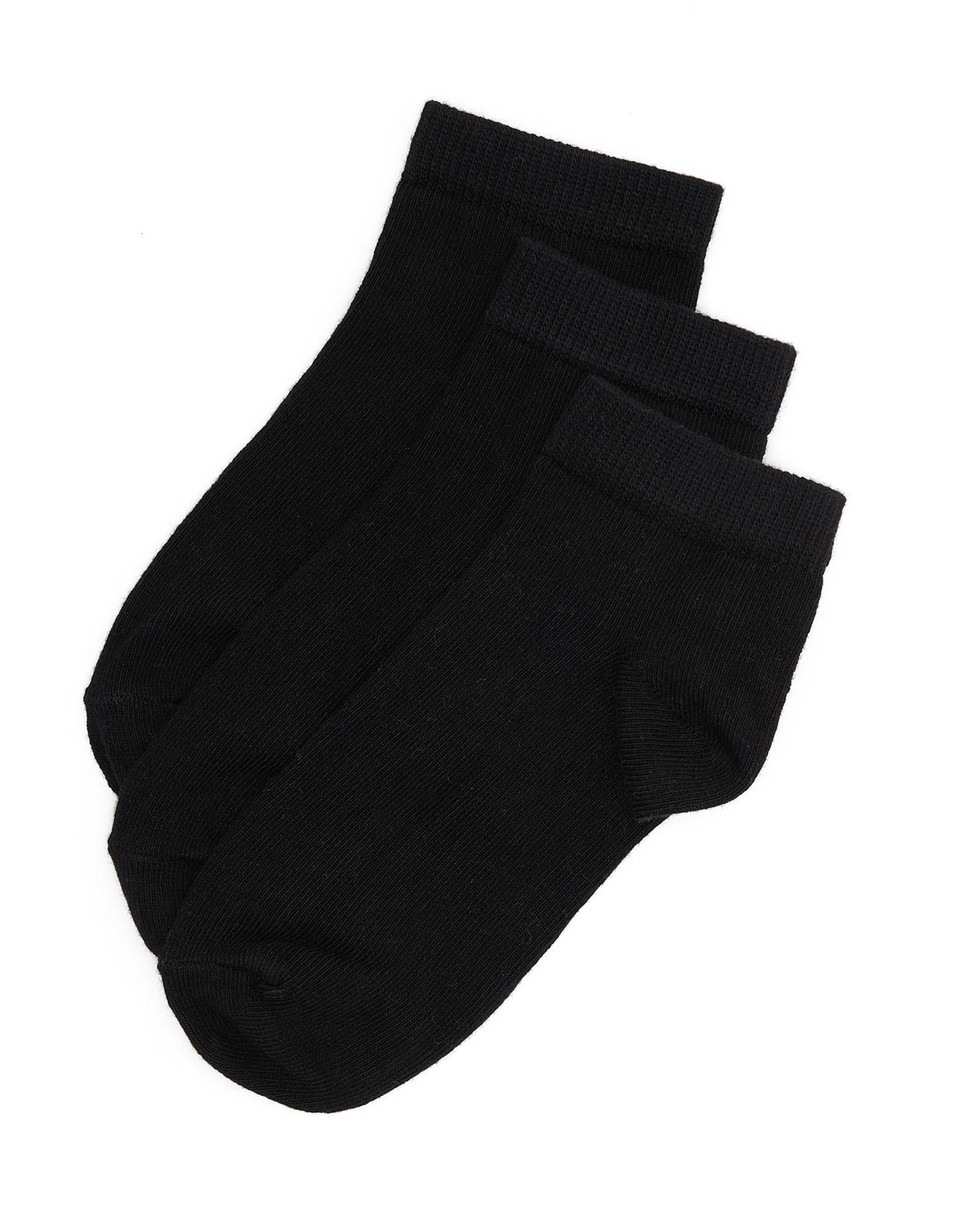 3 Pack Solid Ankle Socks