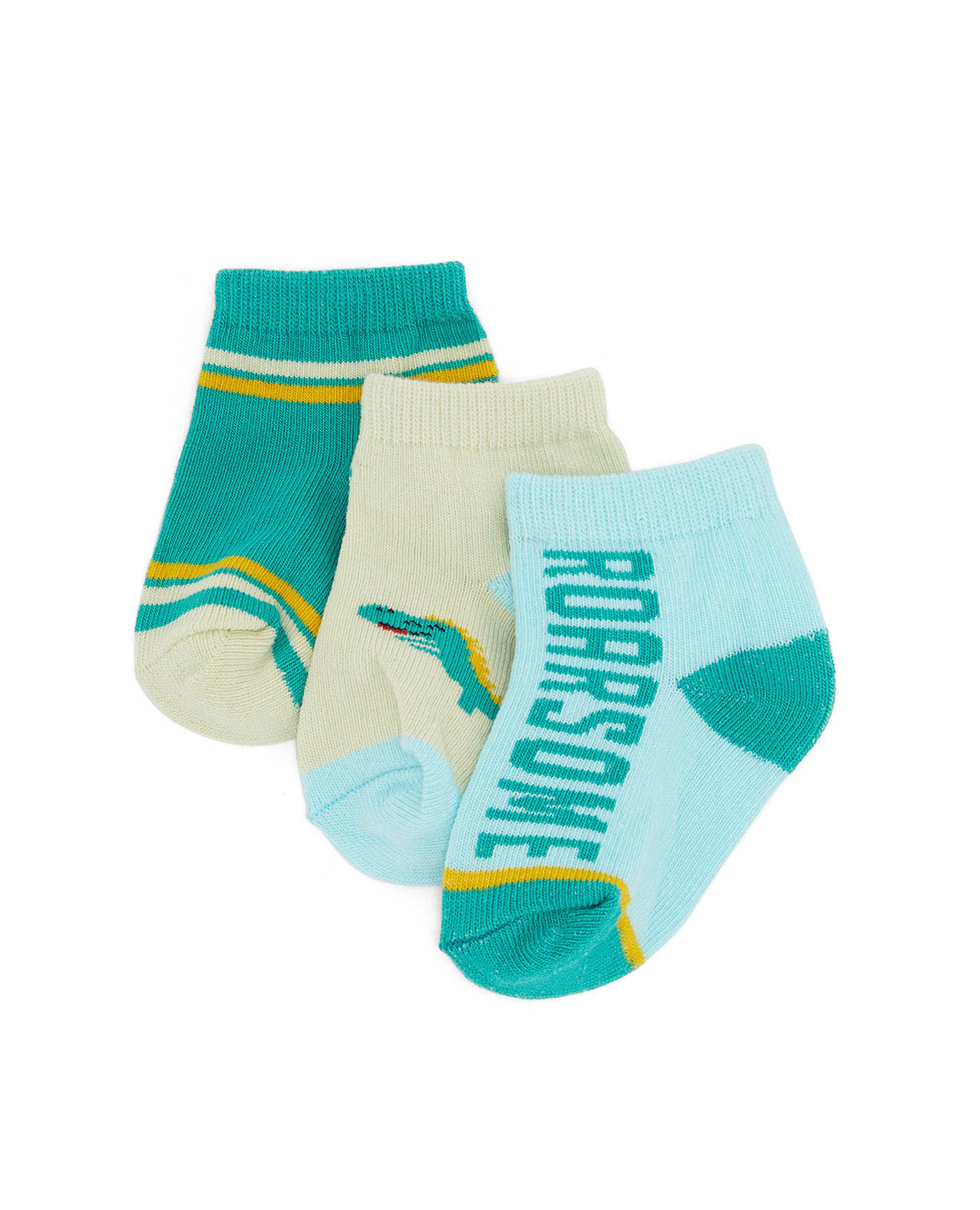 3 Pack Patterned Ankle Socks