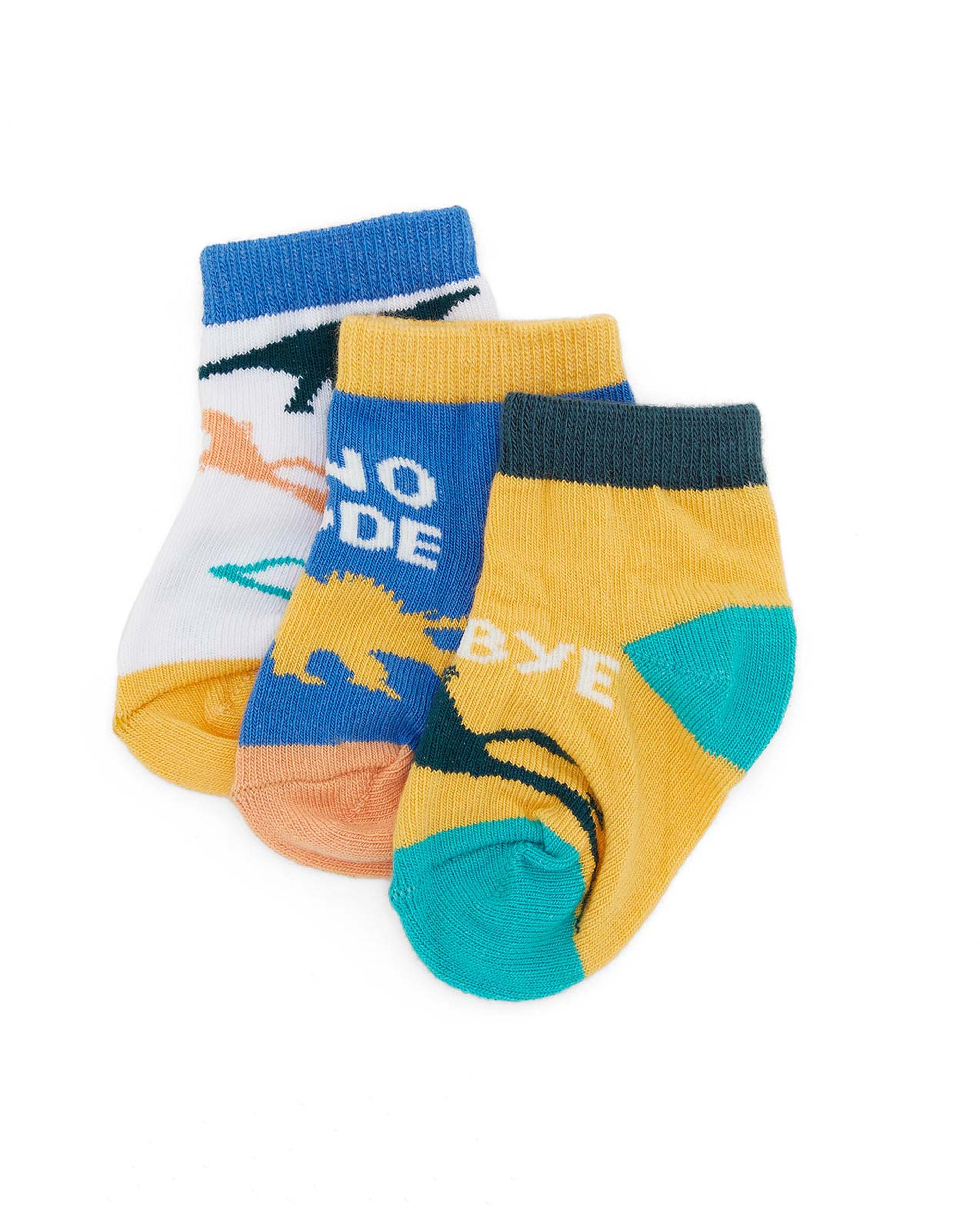 3 Pack Patterned Ankle Socks