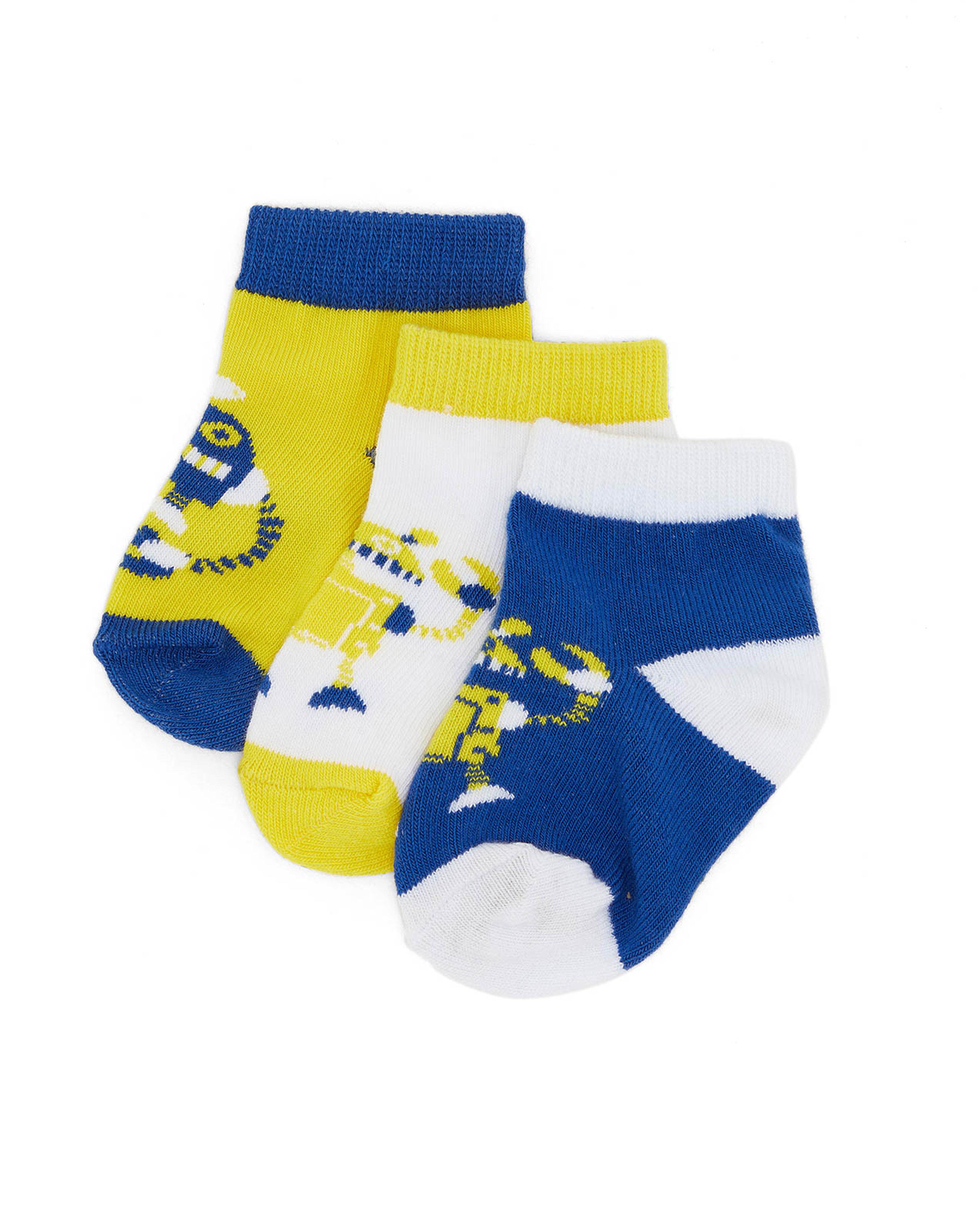 3 Pack Patterned Ankle Socks