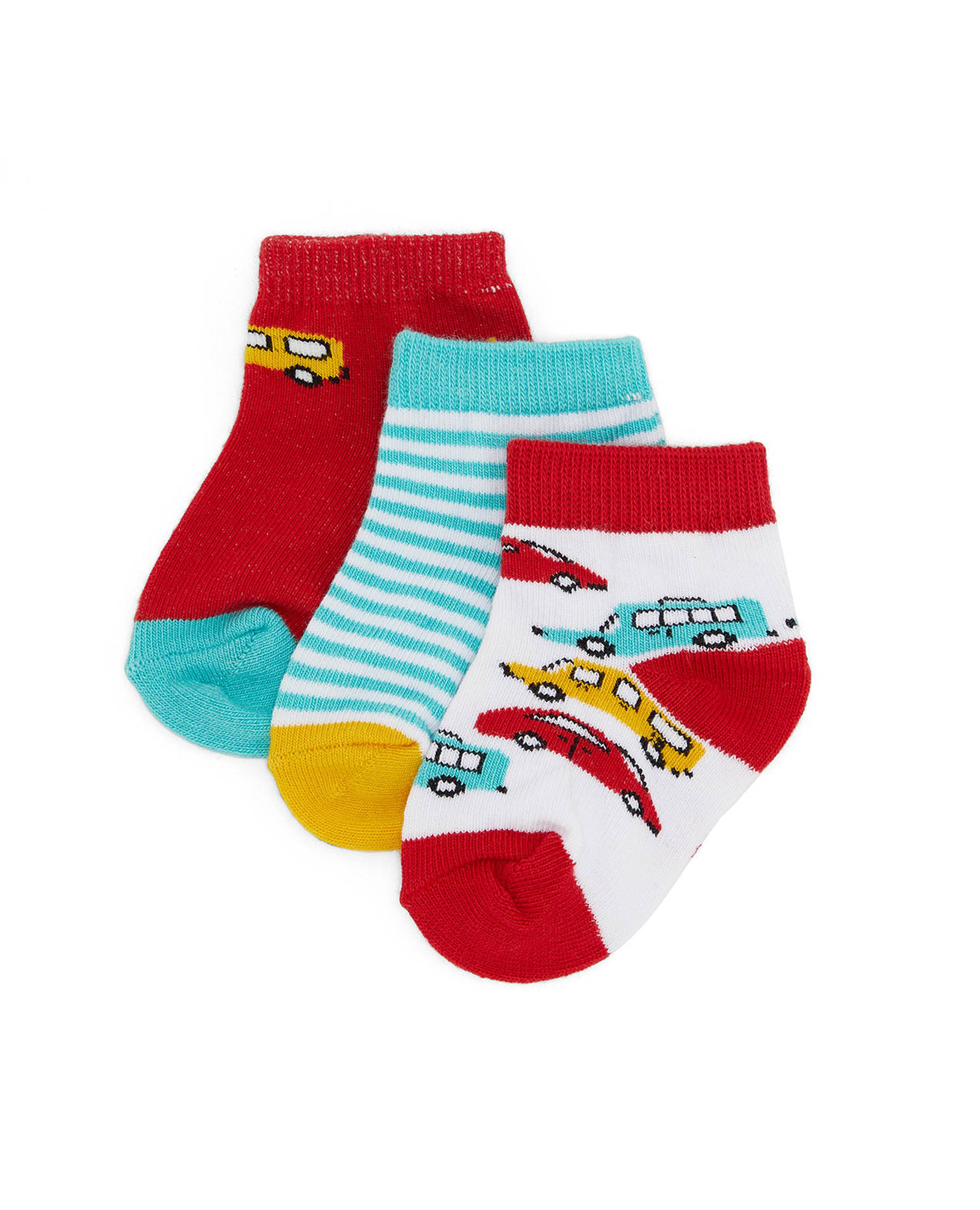 3 Pack Patterned Ankle Socks