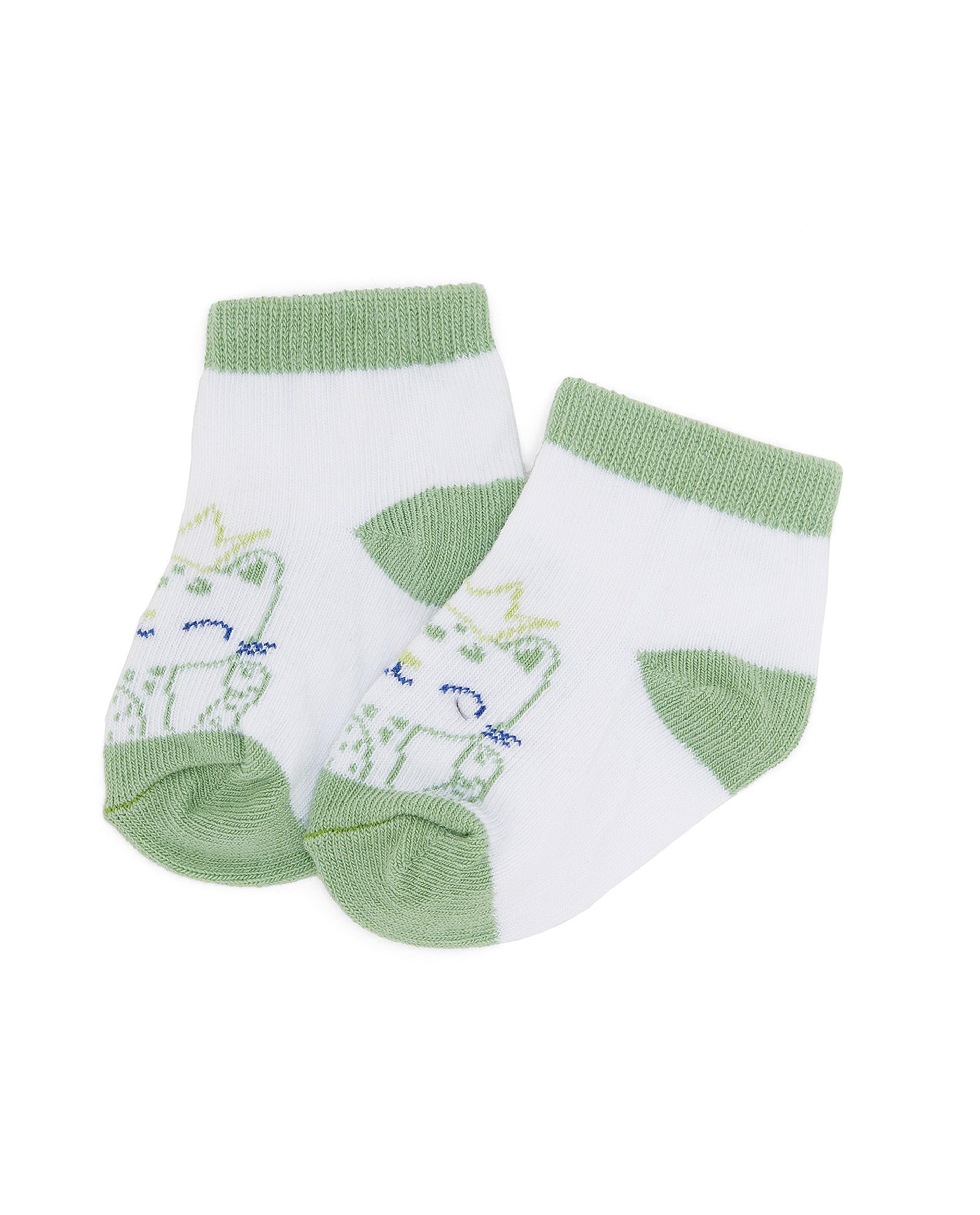 جوارب منقوشة بطول الكاحل  - 3 قطع