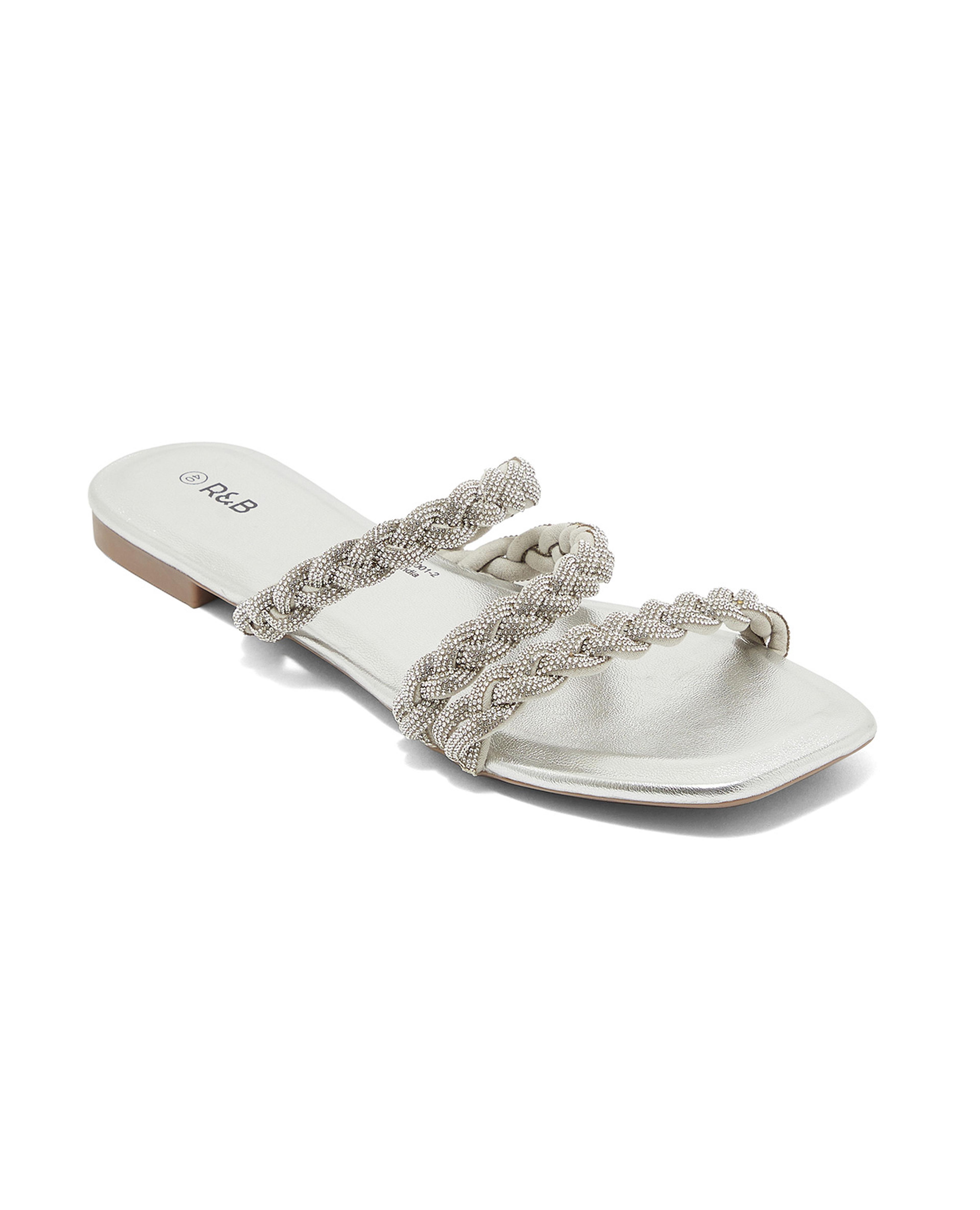 Embellished Flat Sandals