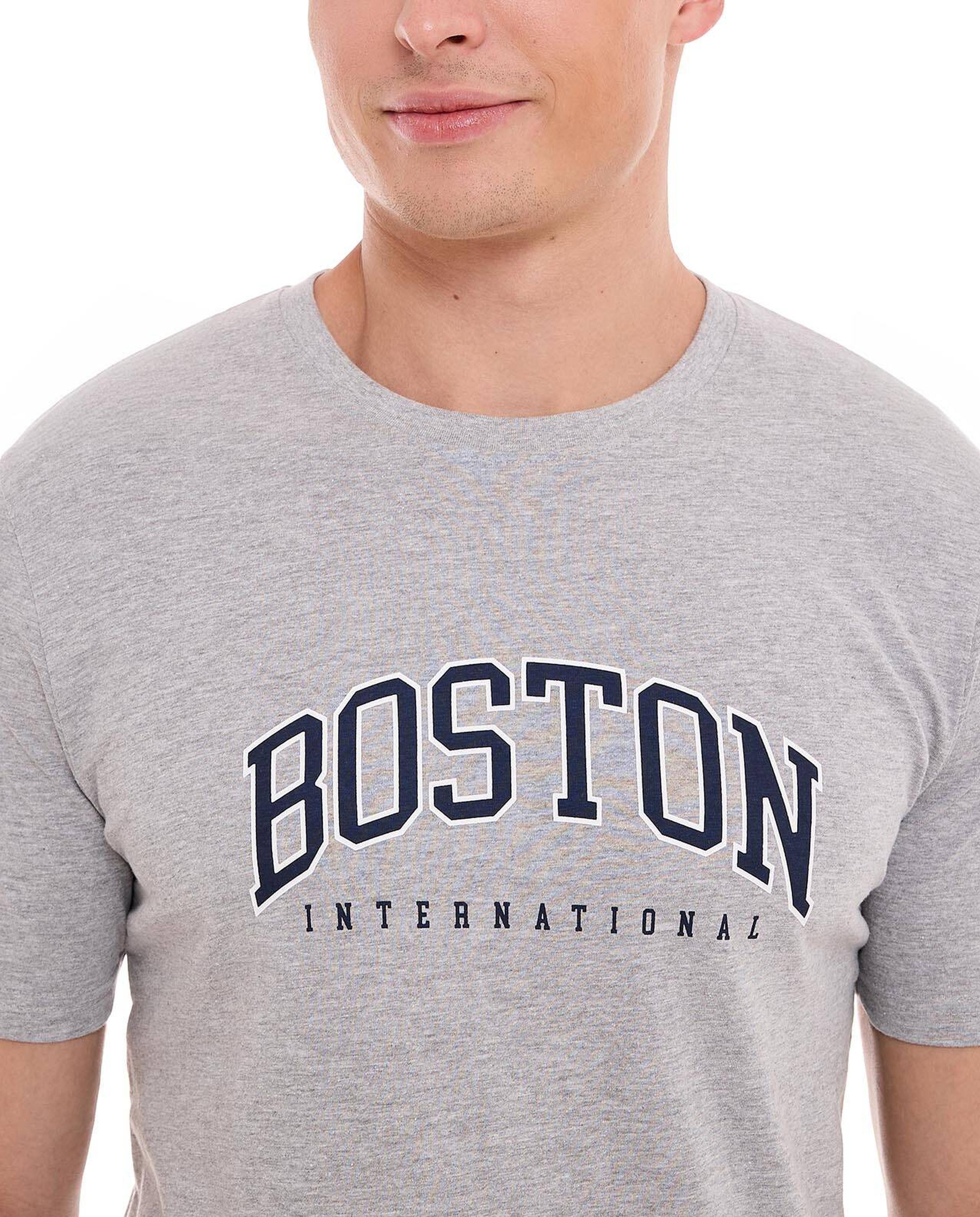 تيشيرت باكمام طويلة ورقبة مستديرة