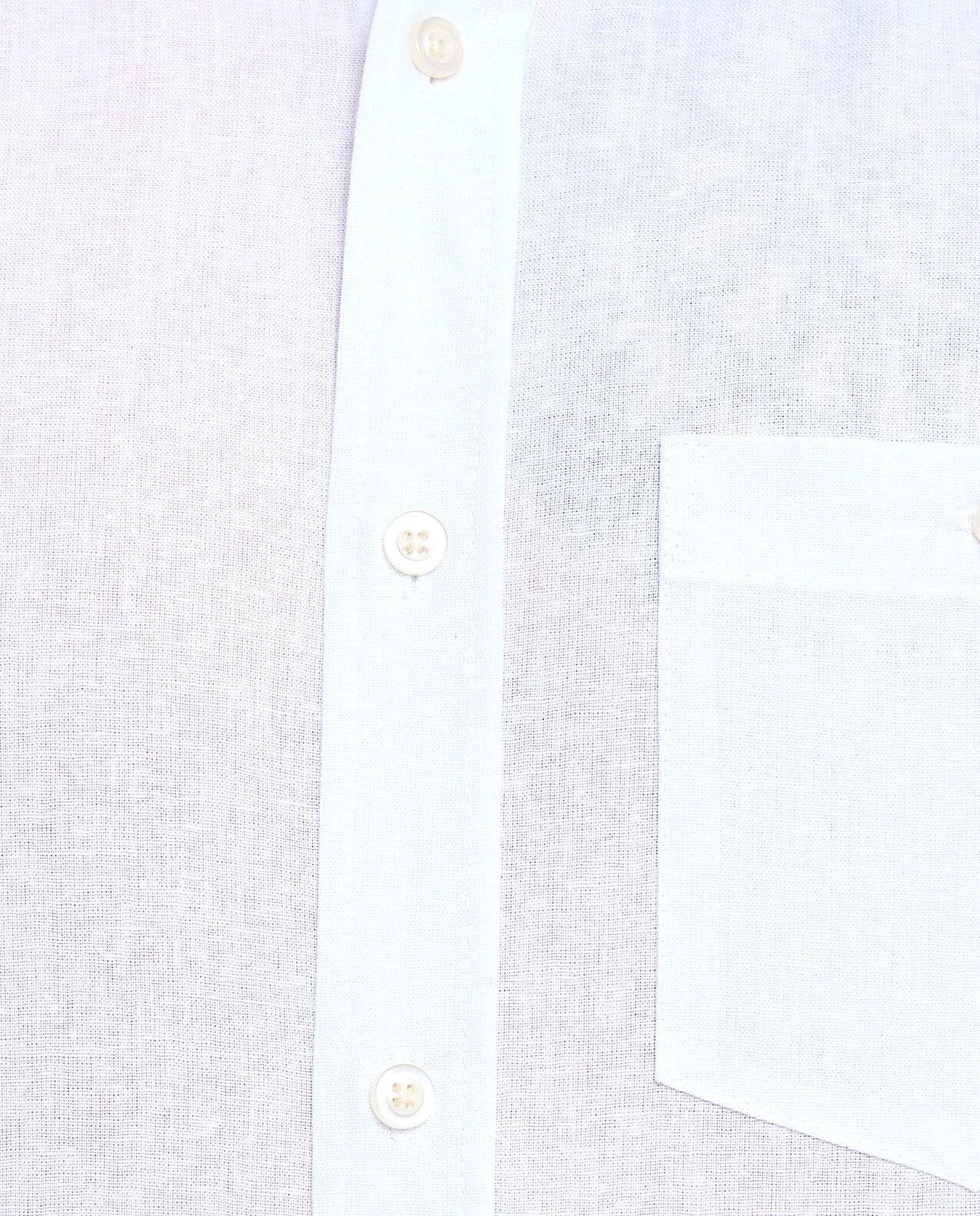 Solid Shirt with Button-Down Collar and Short Sleeves