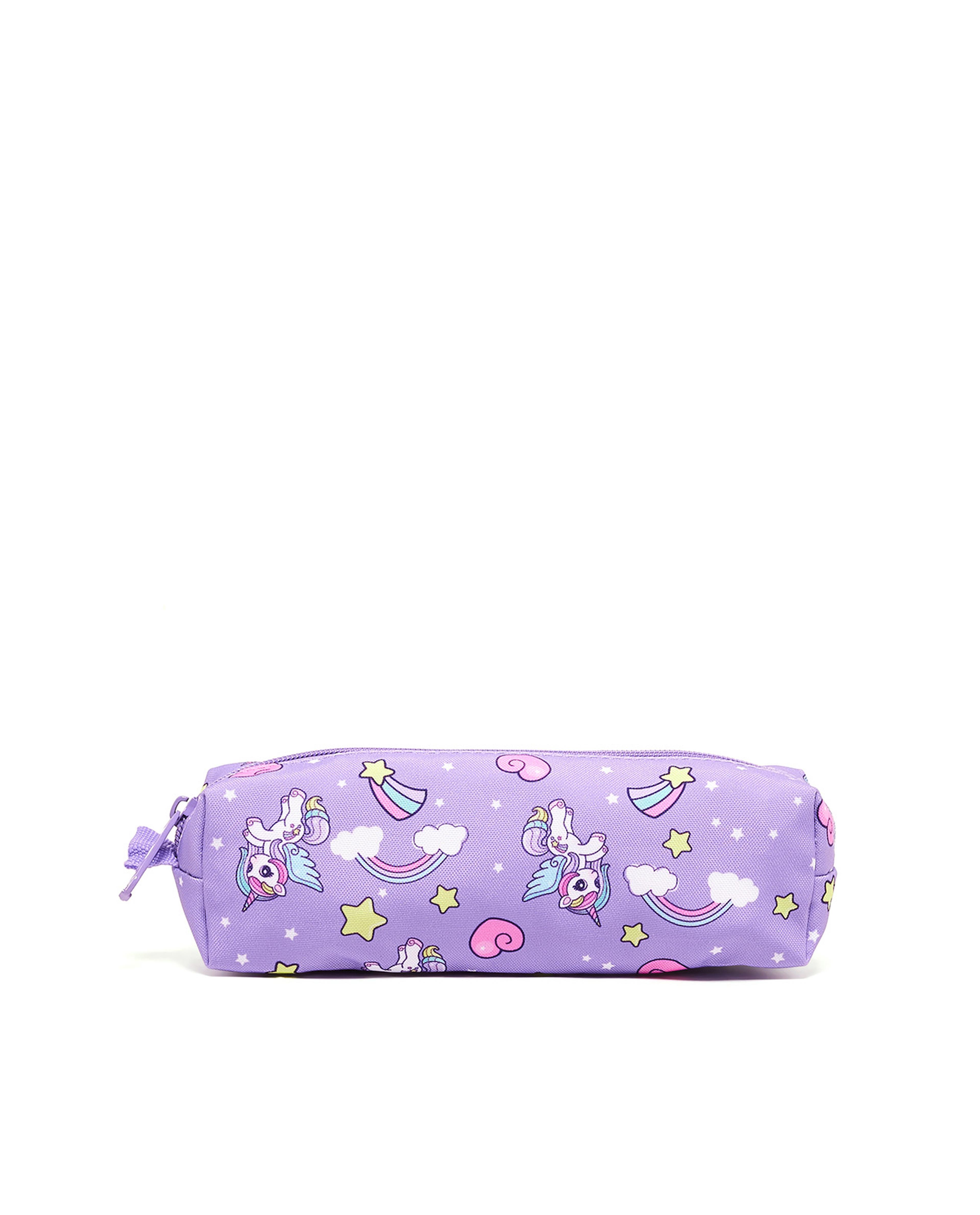 حقيبة ظهر بعجلات بطبعة يونيكورن مع مقلمة