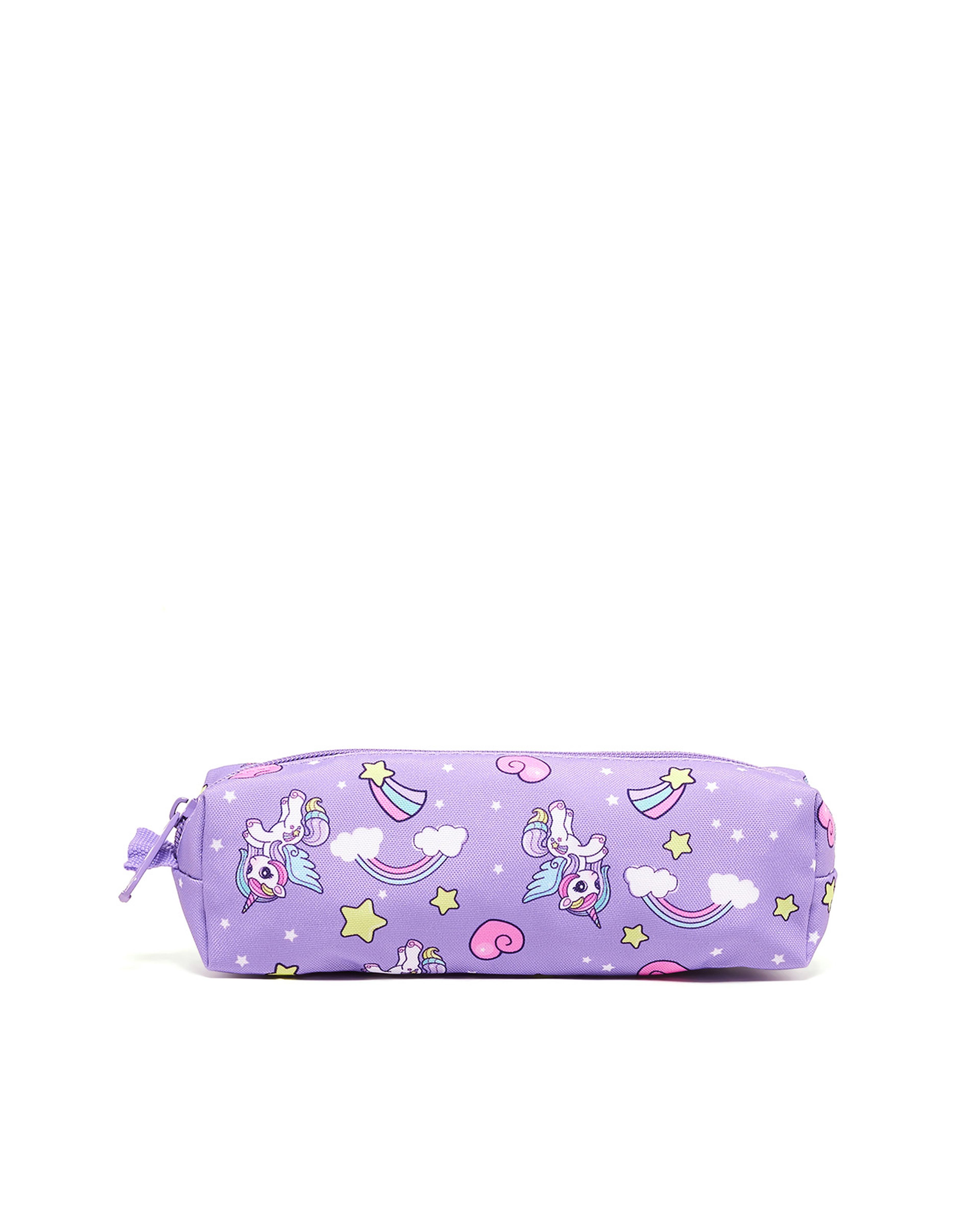 حقيبة ظهر بعجلات بطبعة يونيكورن مع مقلمة